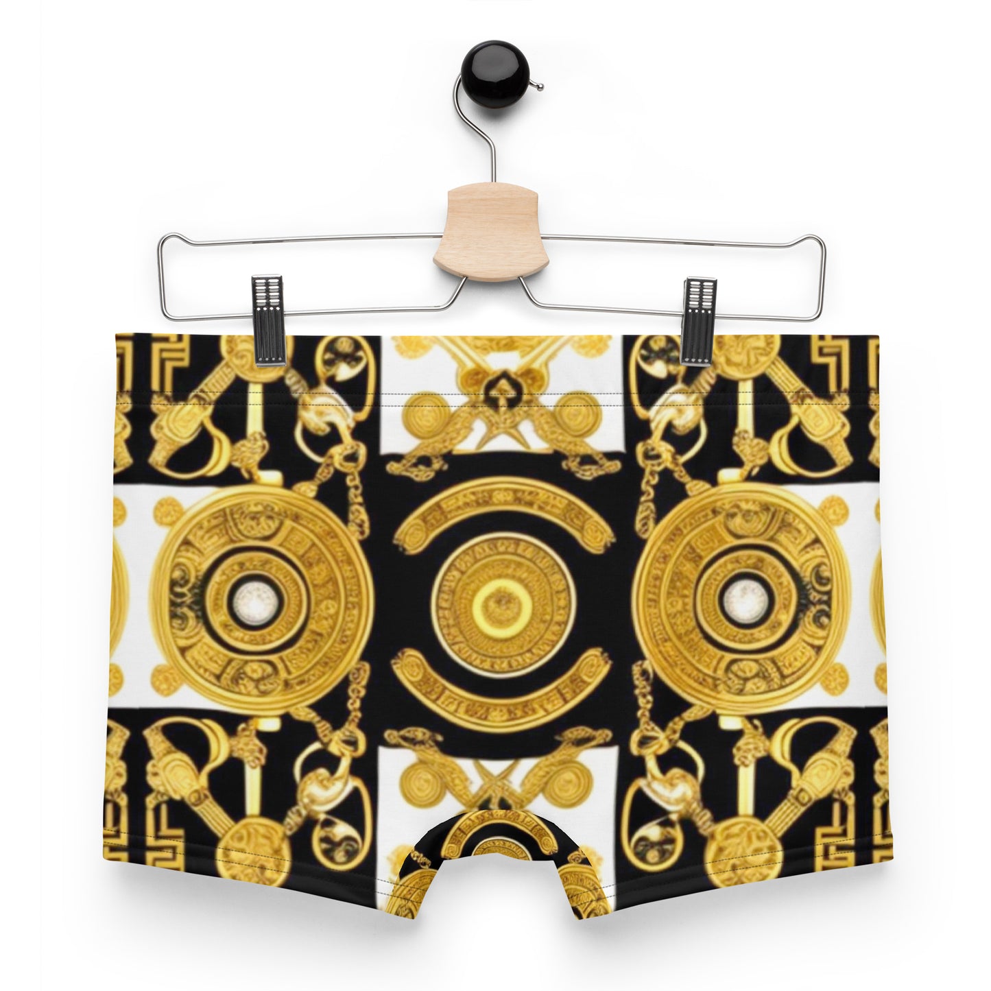 Front Gold & Black Coin Signature Scarf Design Boxer Briefs Briefs #MzKittyz #NikkiDKatArt