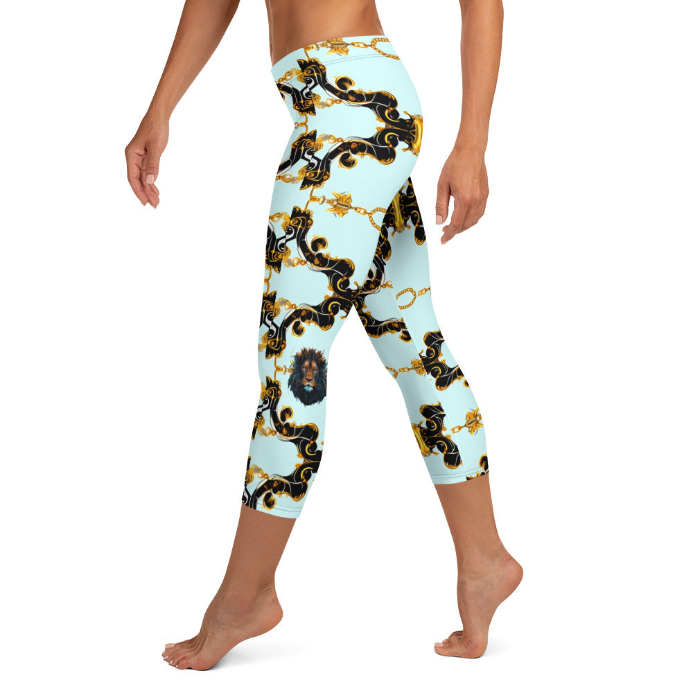 Aqua Baroque Signature Women's Capri Leggings