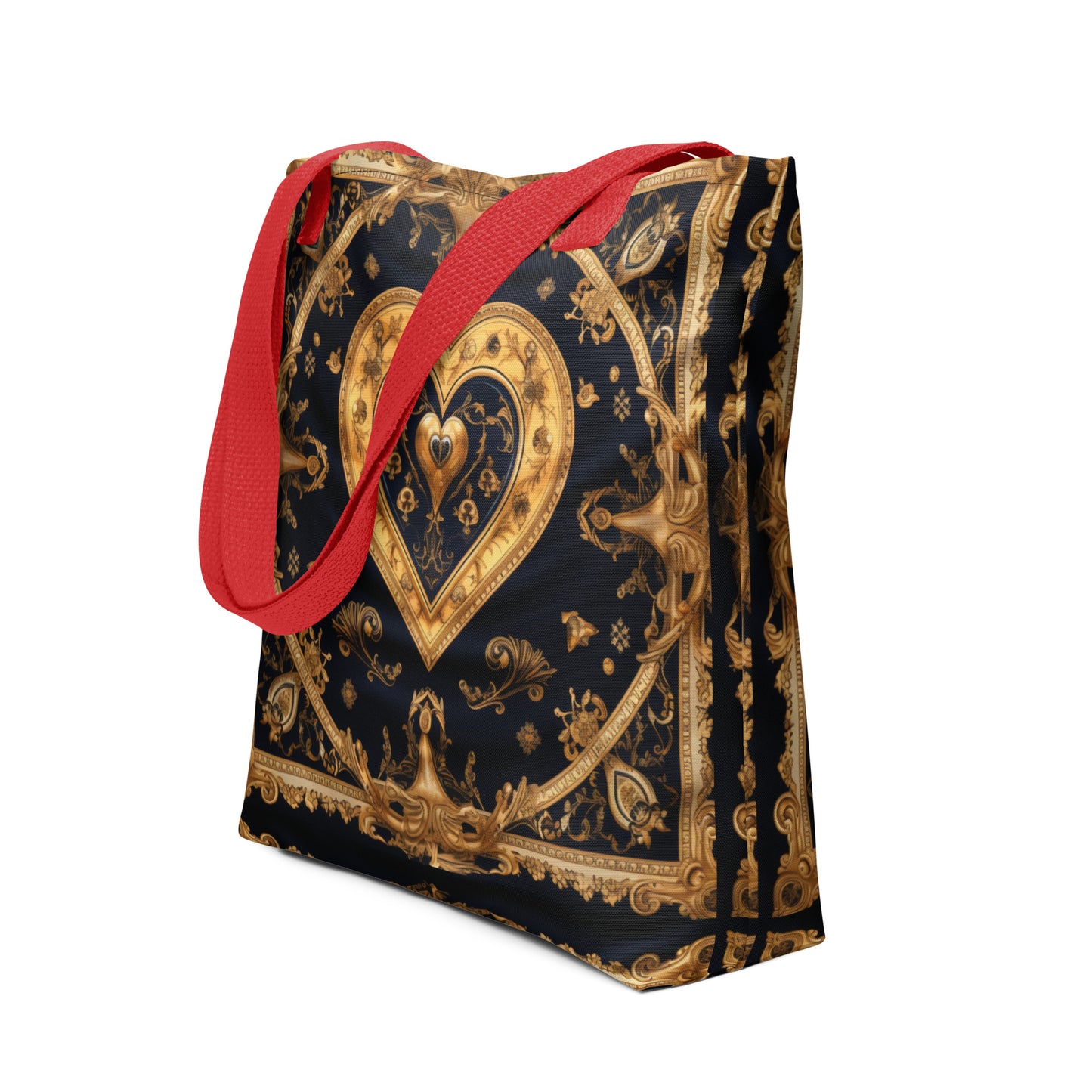 Front Gold Baroque Hearts Signature Tote bag #MzKittyz #NikkiDKatArt