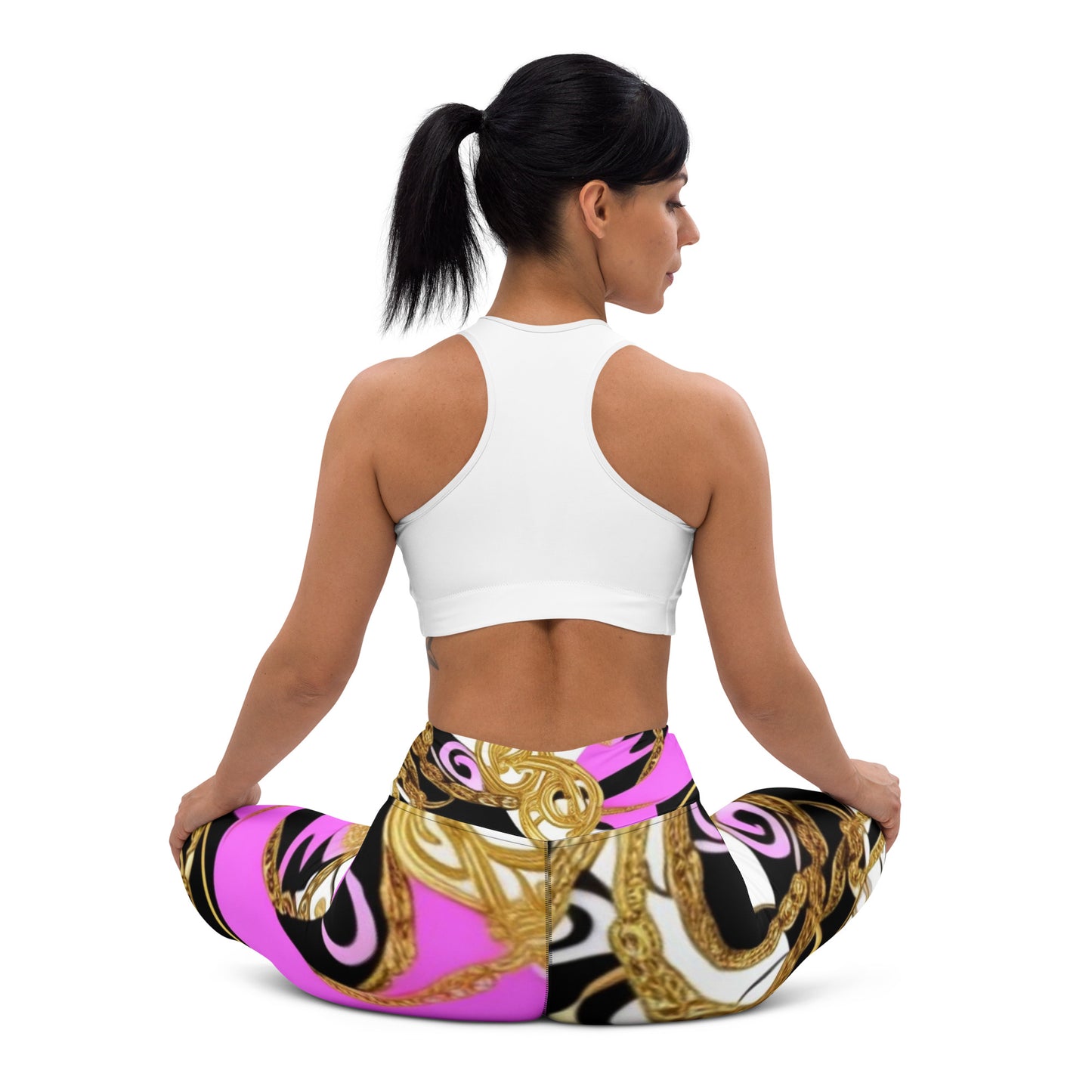 Nx Pink & Black Signature Yoga Leggings