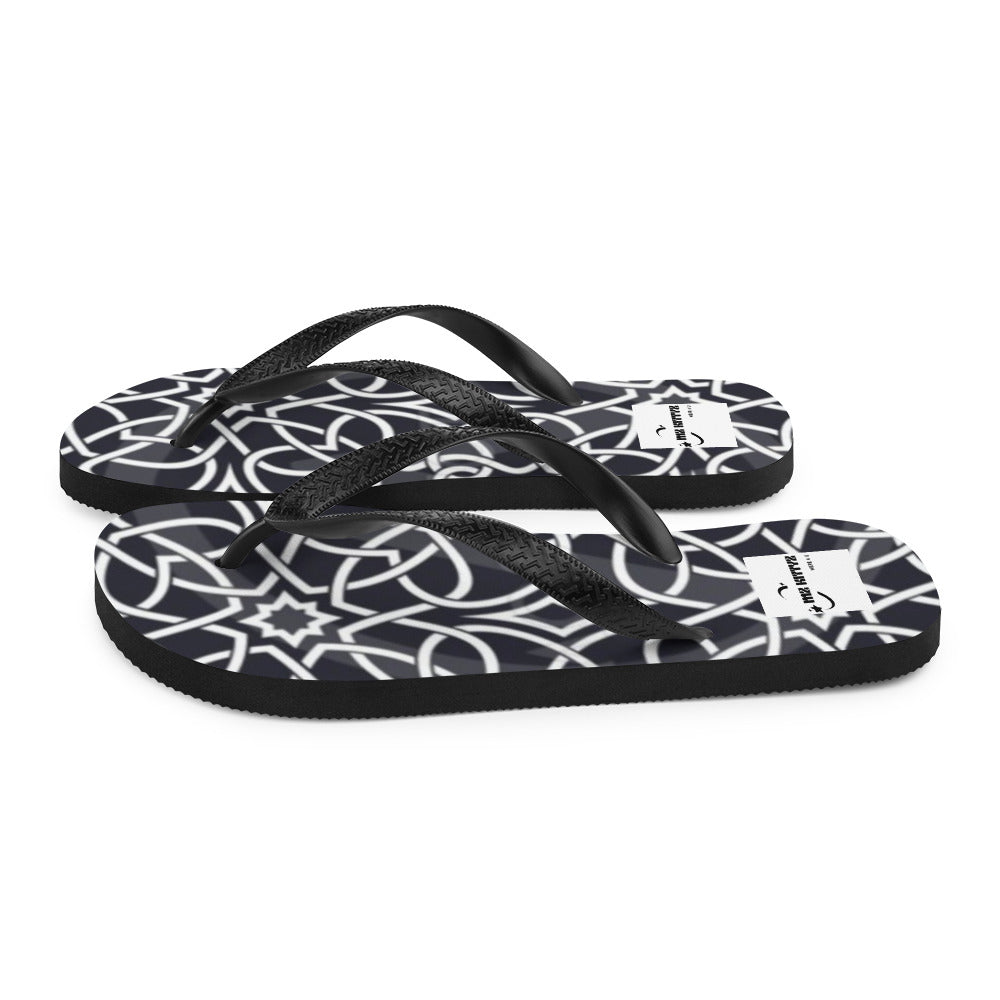 Left Side Celtic Star Knot & Weave, Unisex Flip-Flops Flip Flops #MzKittyz #NikkiDKatArt