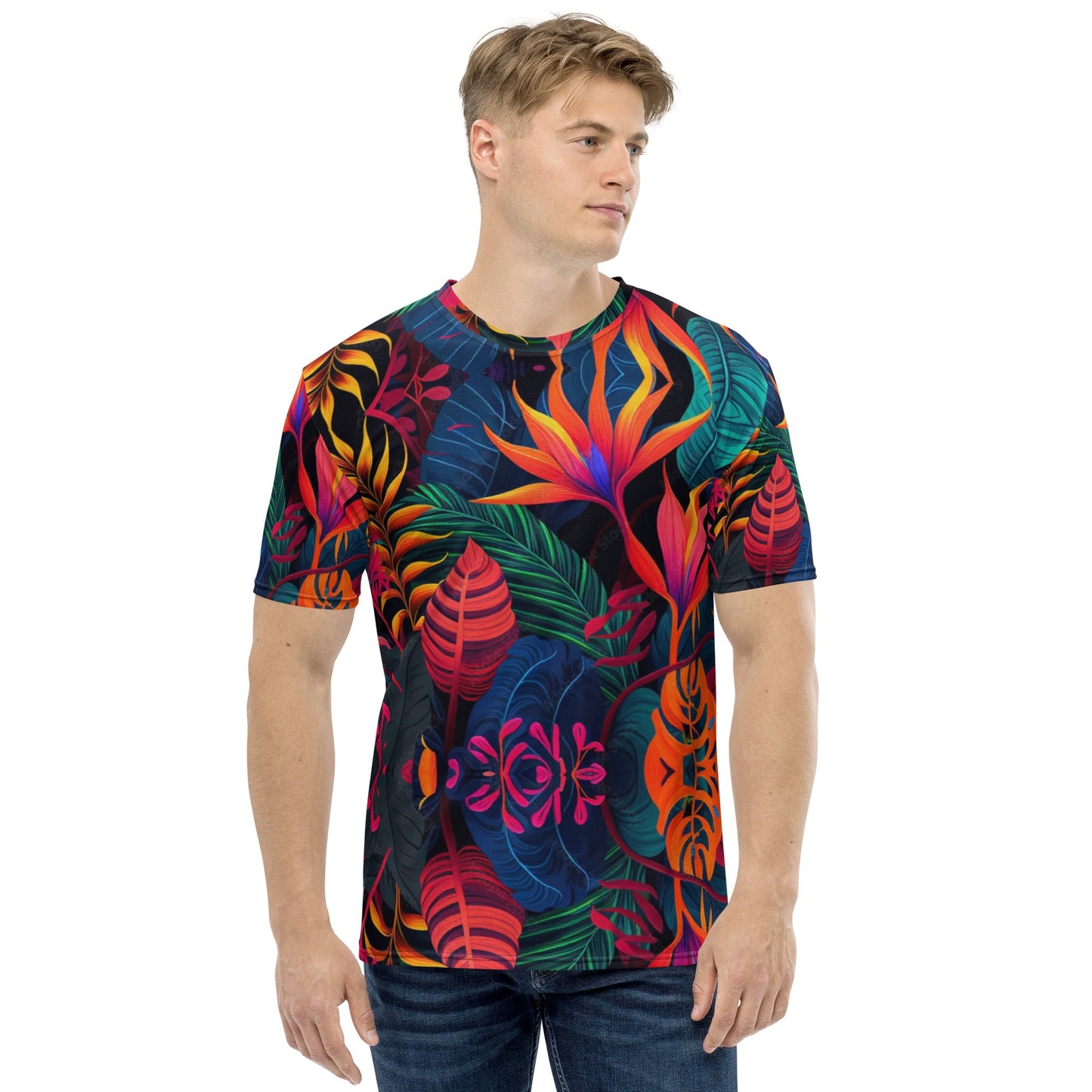 Front Nx Jungle Psych Men's t-shirt #MzKittyz #NikkiDKatArt
