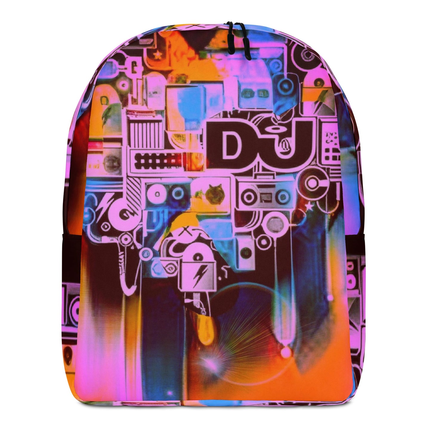 Front Dj Pop Life Minimalist Backpack Minimalist #MzKittyz #NikkiDKatArt
