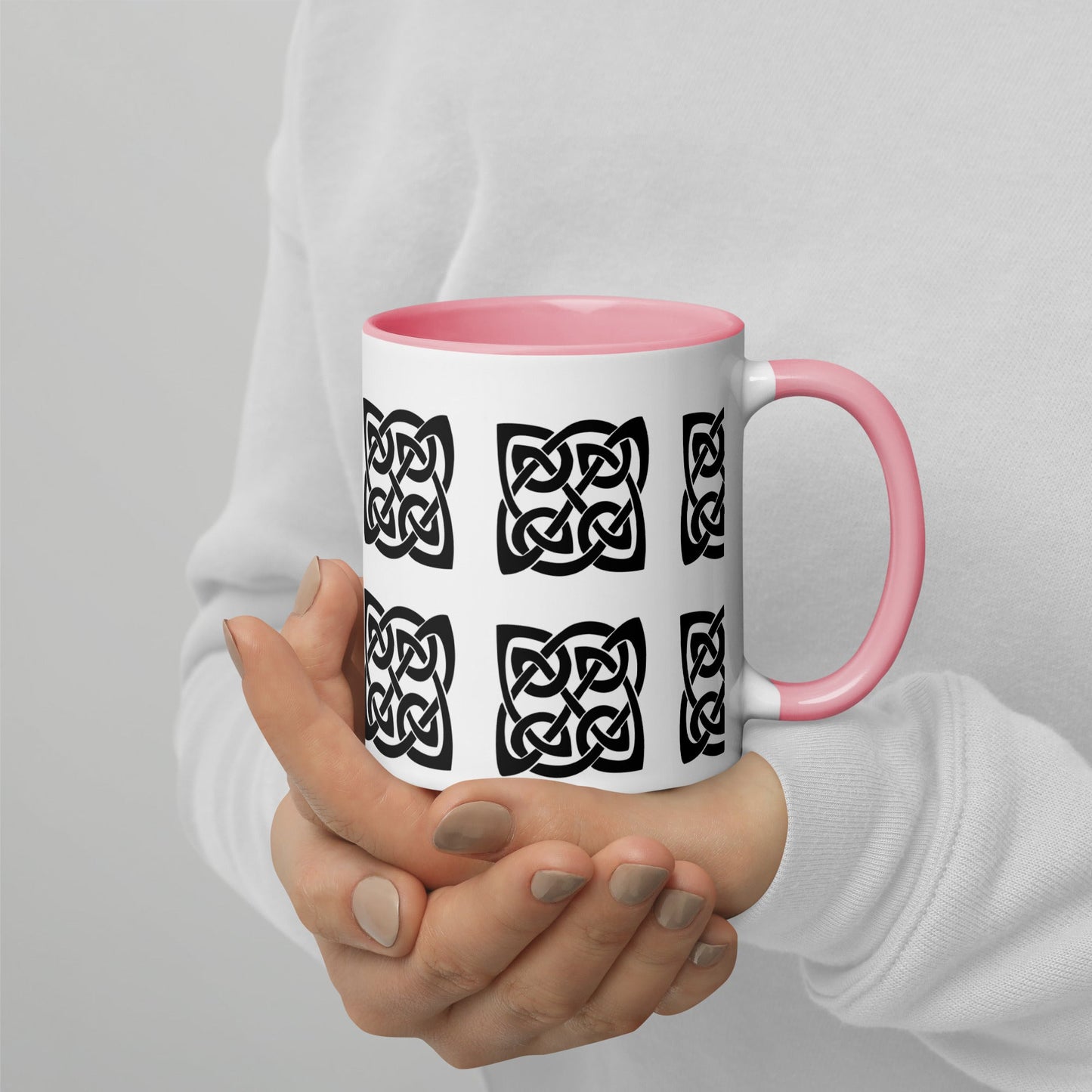 Front Celtic Knot Mug with Color Inside #MzKittyz #NikkiDKatArt