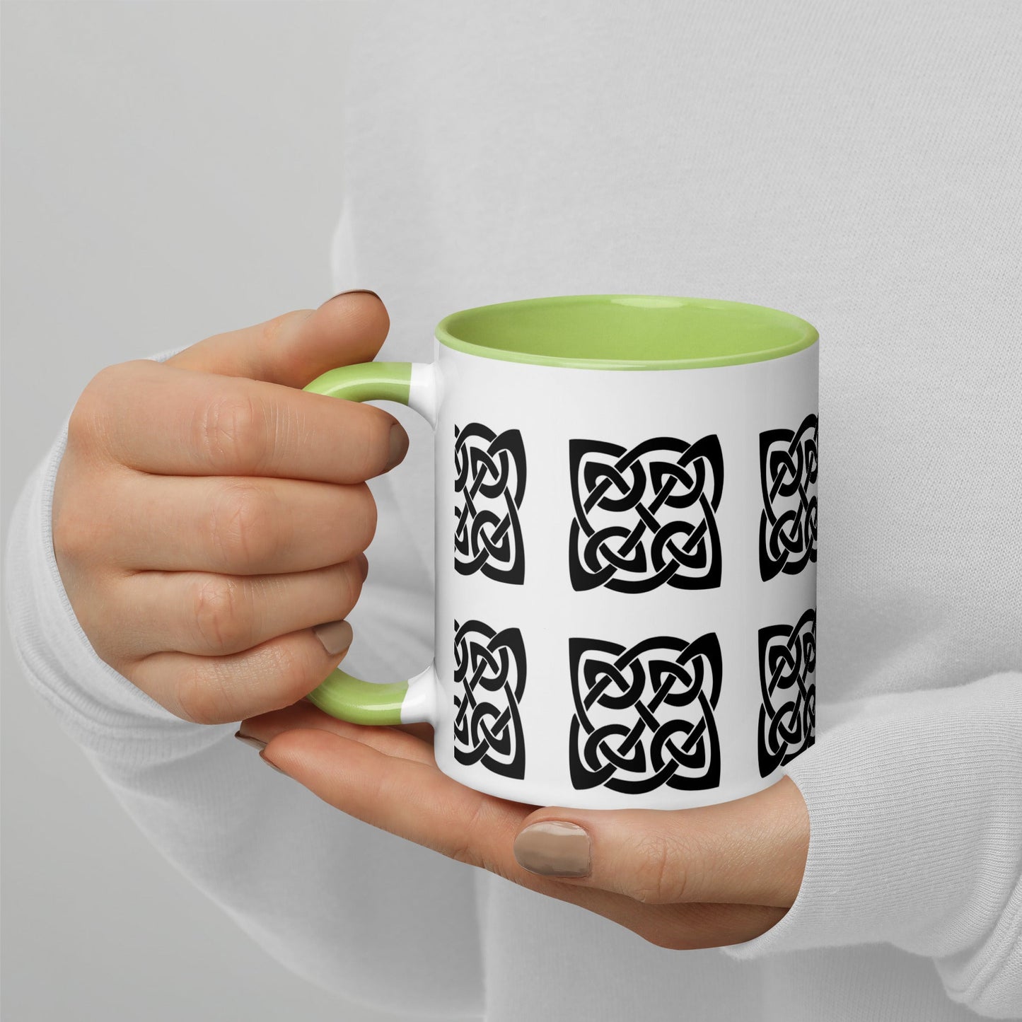 Front Celtic Knot Mug with Color Inside #MzKittyz #NikkiDKatArt