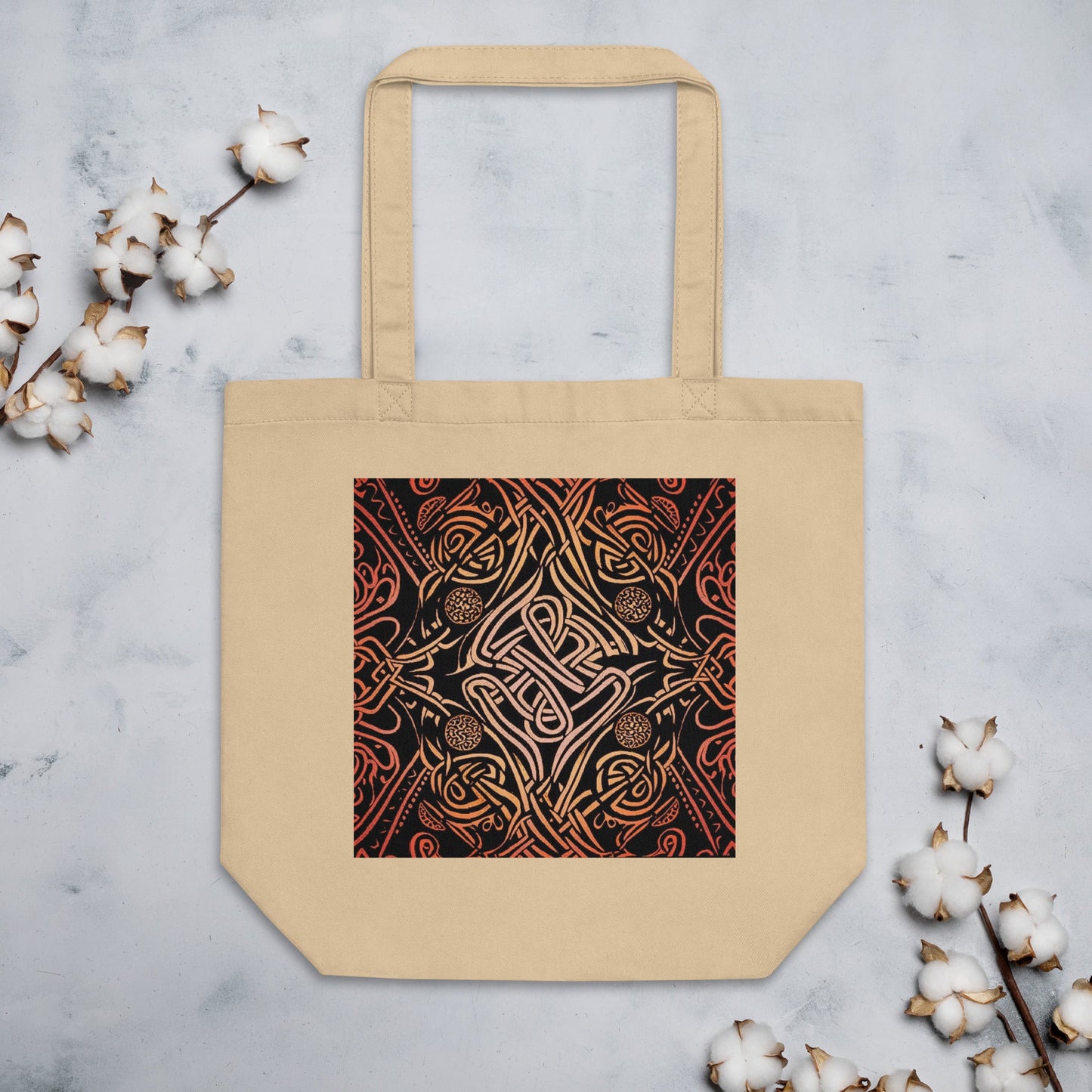 Front Celtic Sunrise Eco Tote Bag Tote Bag #MzKittyz #NikkiDKatArt