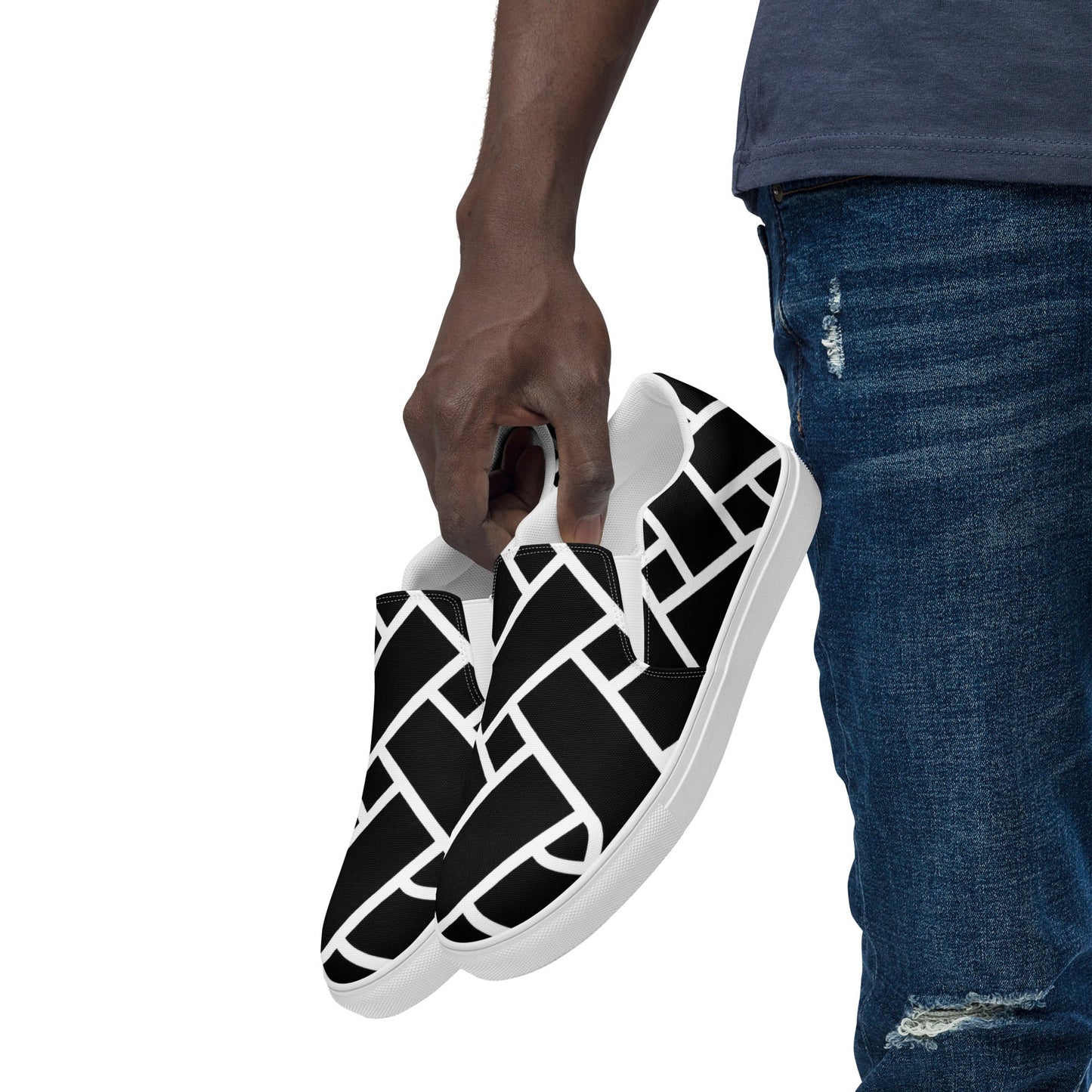 Front Celtic Men’s slip-on canvas shoes Slip On Canvas Shoes #MzKittyz #NikkiDKatArt