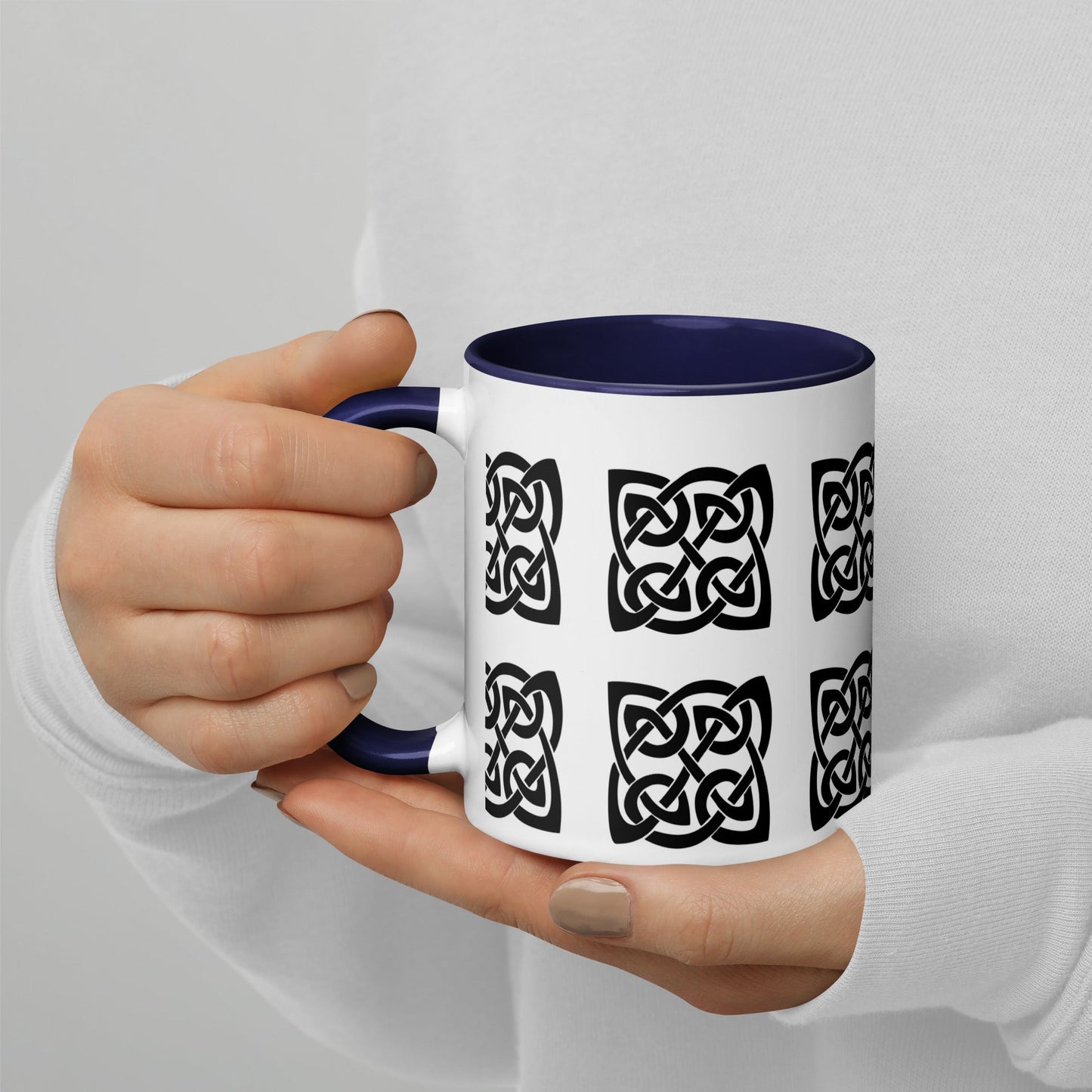 Front Celtic Knot Mug with Color Inside #MzKittyz #NikkiDKatArt