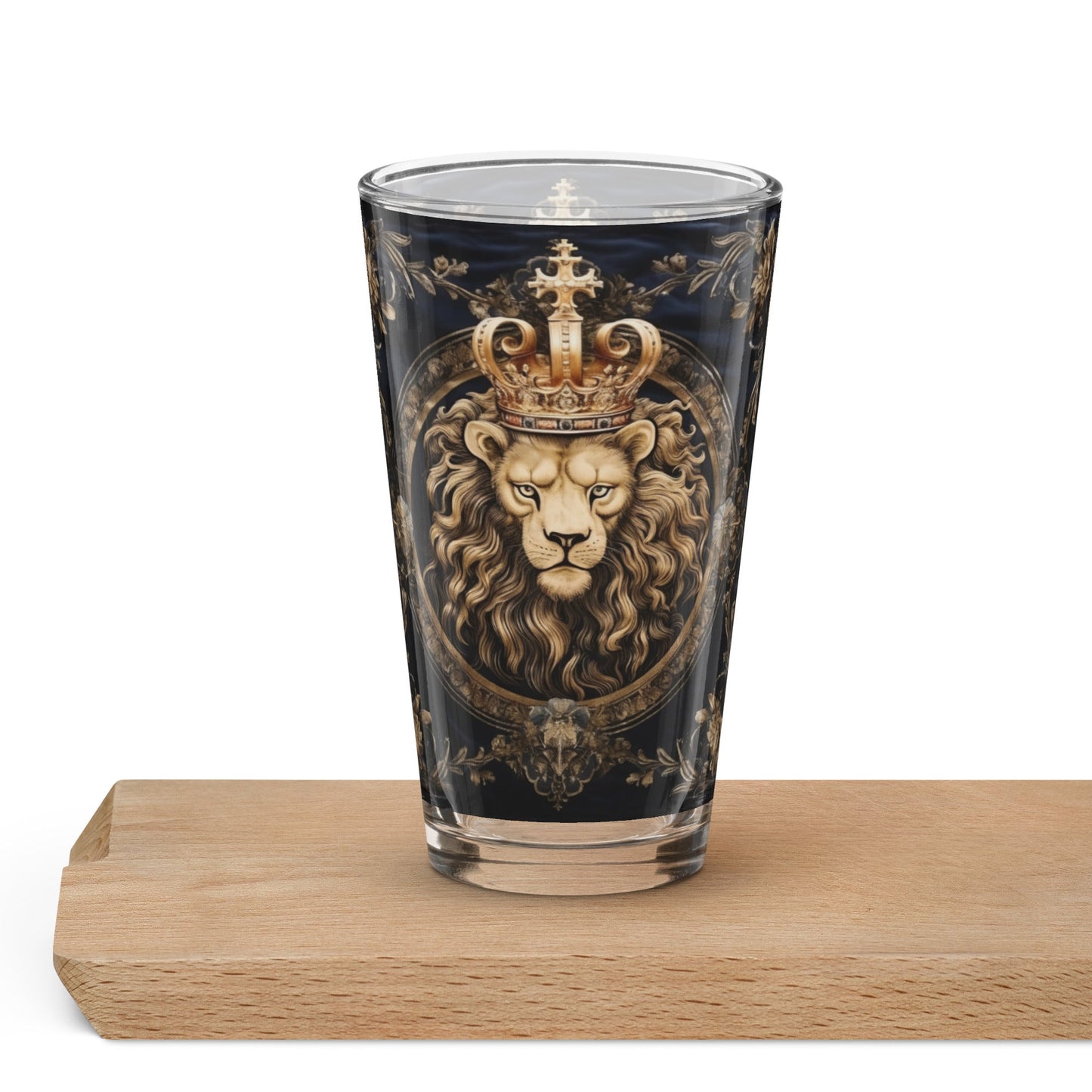 Front Leo the Lion Shaker pint glass Glass #MzKittyz #NikkiDKatArt