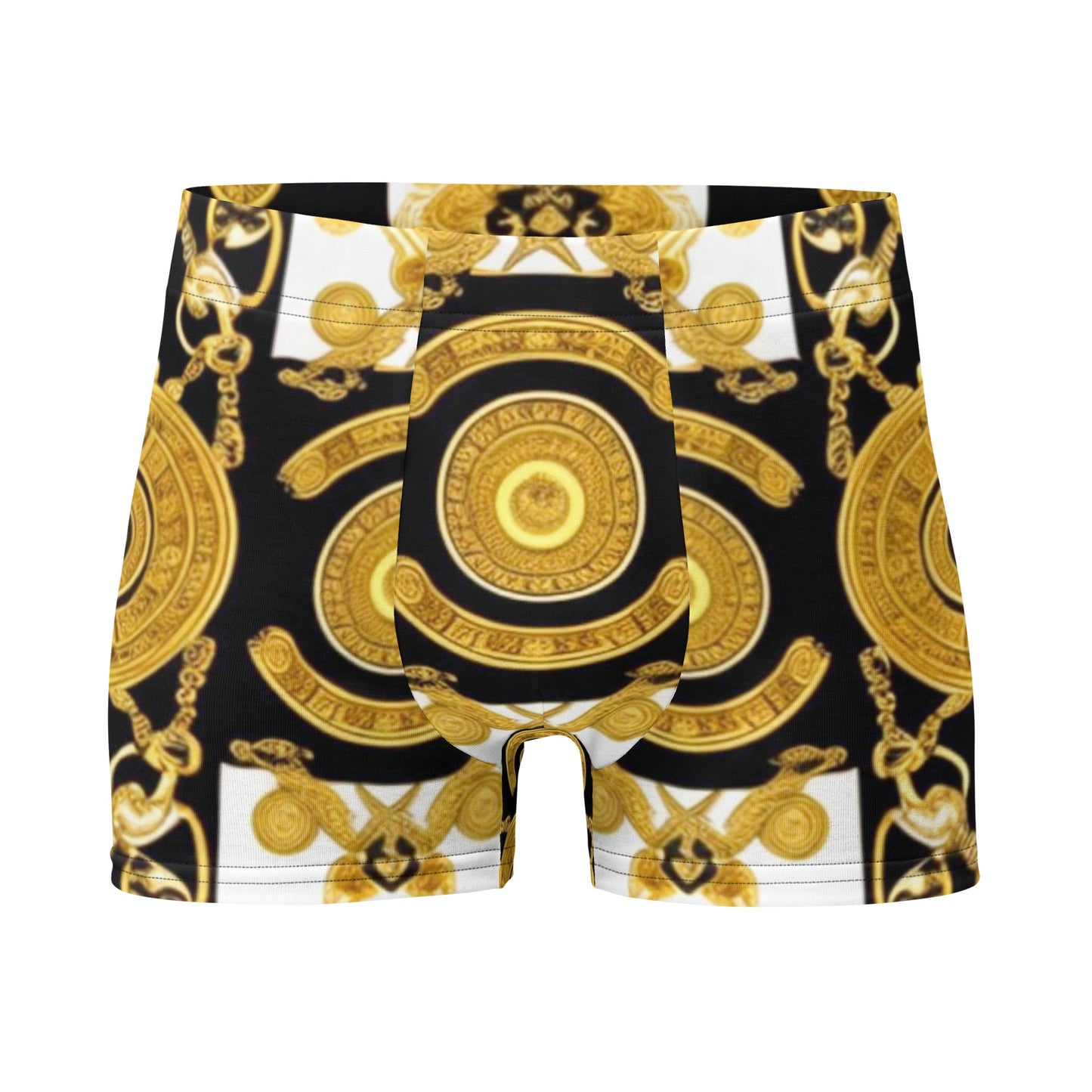 Front Gold & Black Coin Signature Boxer Briefs Briefs #MzKittyz #NikkiDKatArt