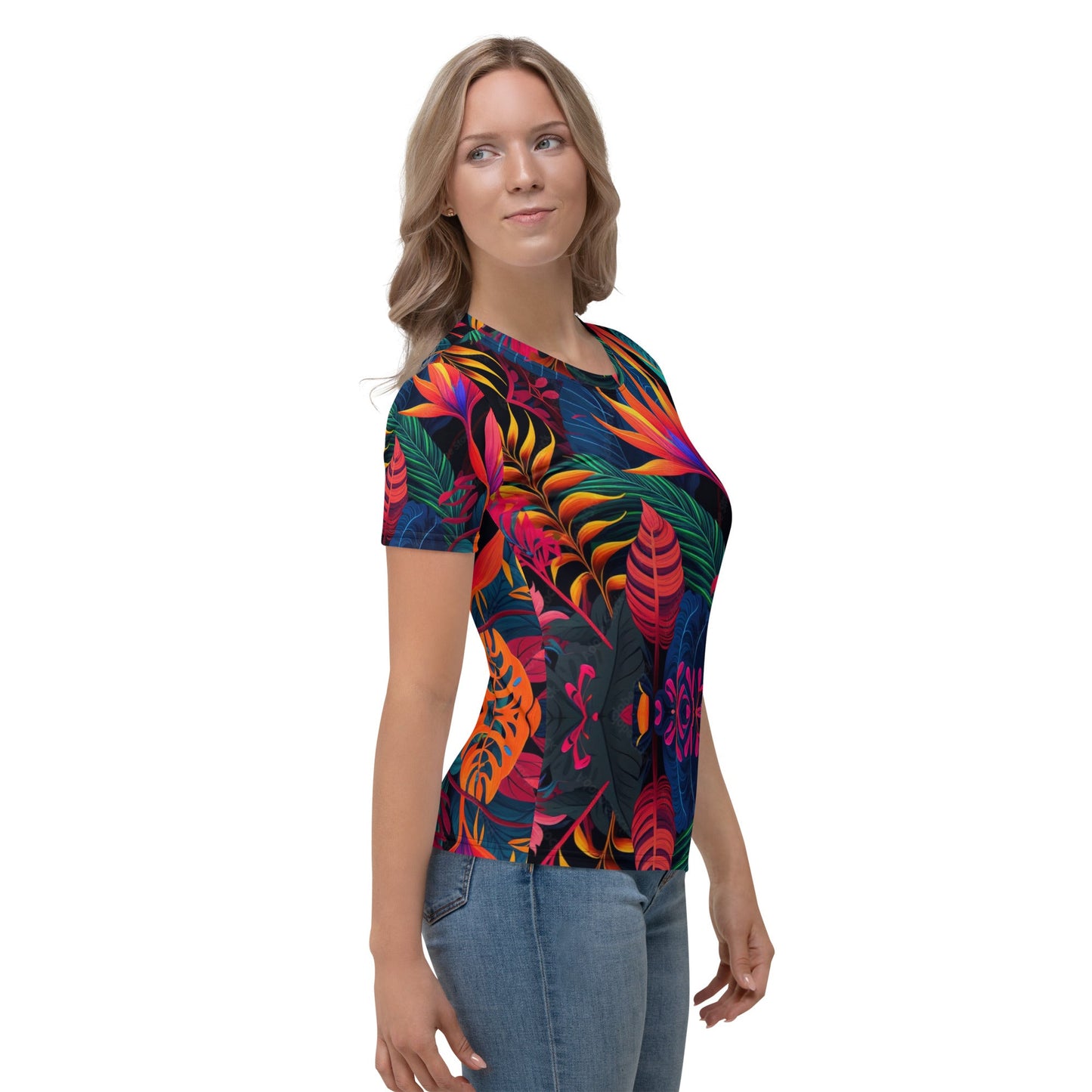 Front Nx Jungle Psych Women's T-shirt #MzKittyz #NikkiDKatArt
