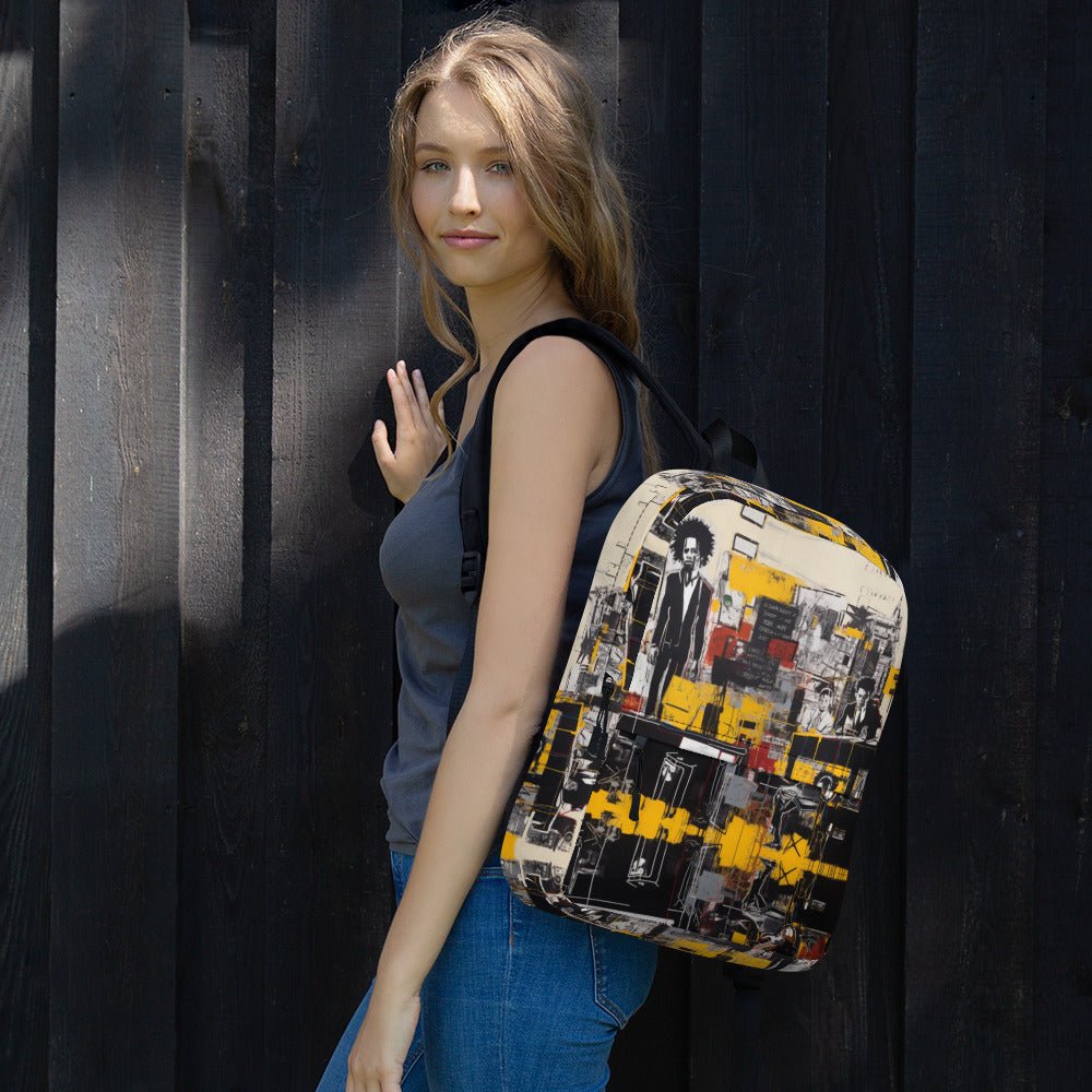 Front Basquiatz N.Y. Band - Pop Life Medium Backpack Medium #MzKittyz #NikkiDKatArt