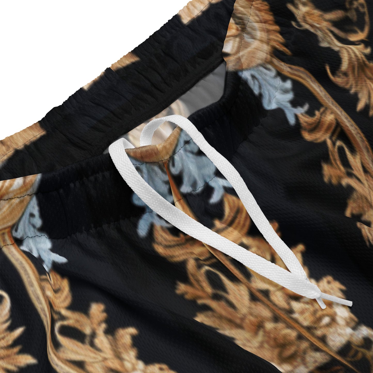Front Signature Scarf Design Unisex mesh shorts #MzKittyz #NikkiDKatArt