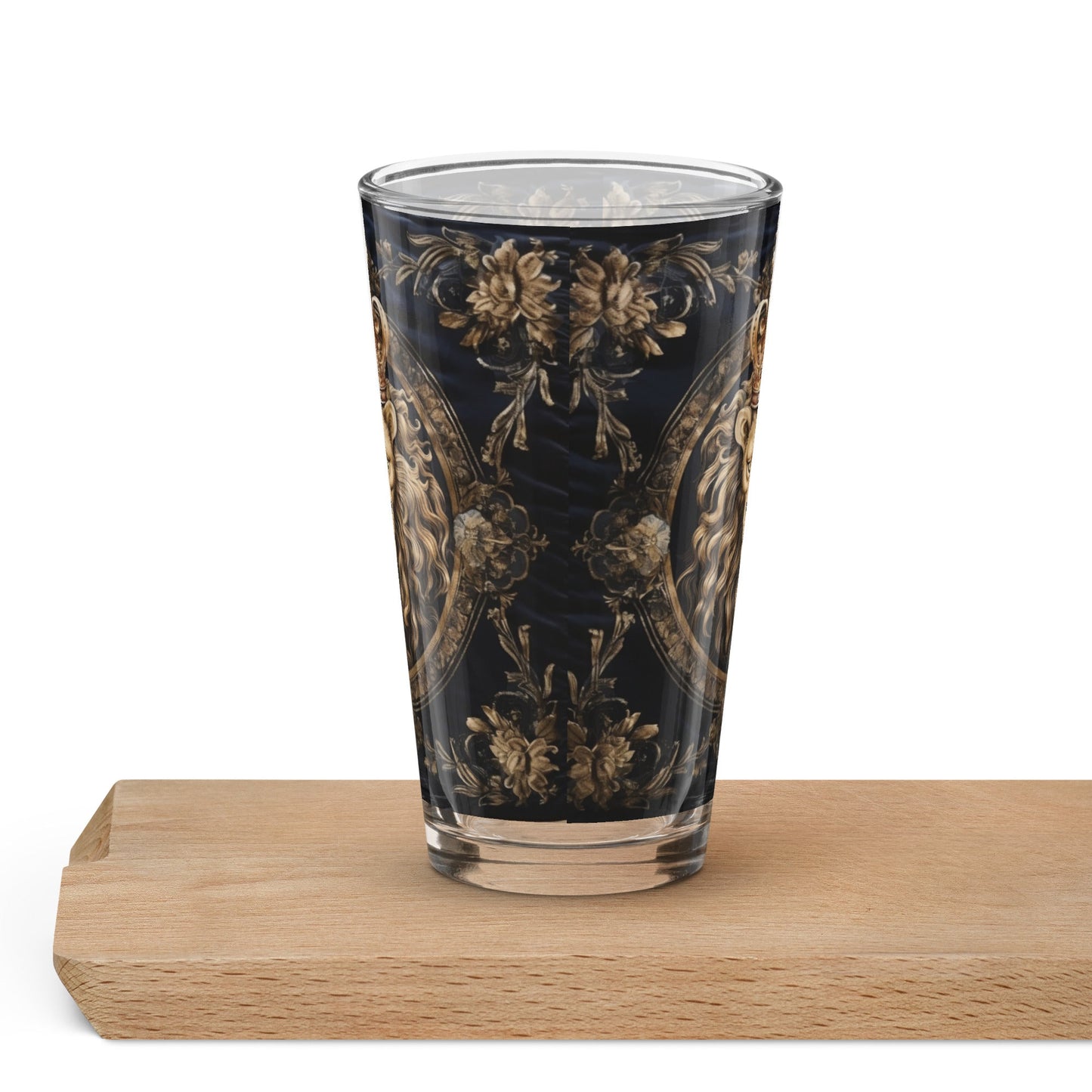 Front Leo the Lion Shaker pint glass Glass #MzKittyz #NikkiDKatArt