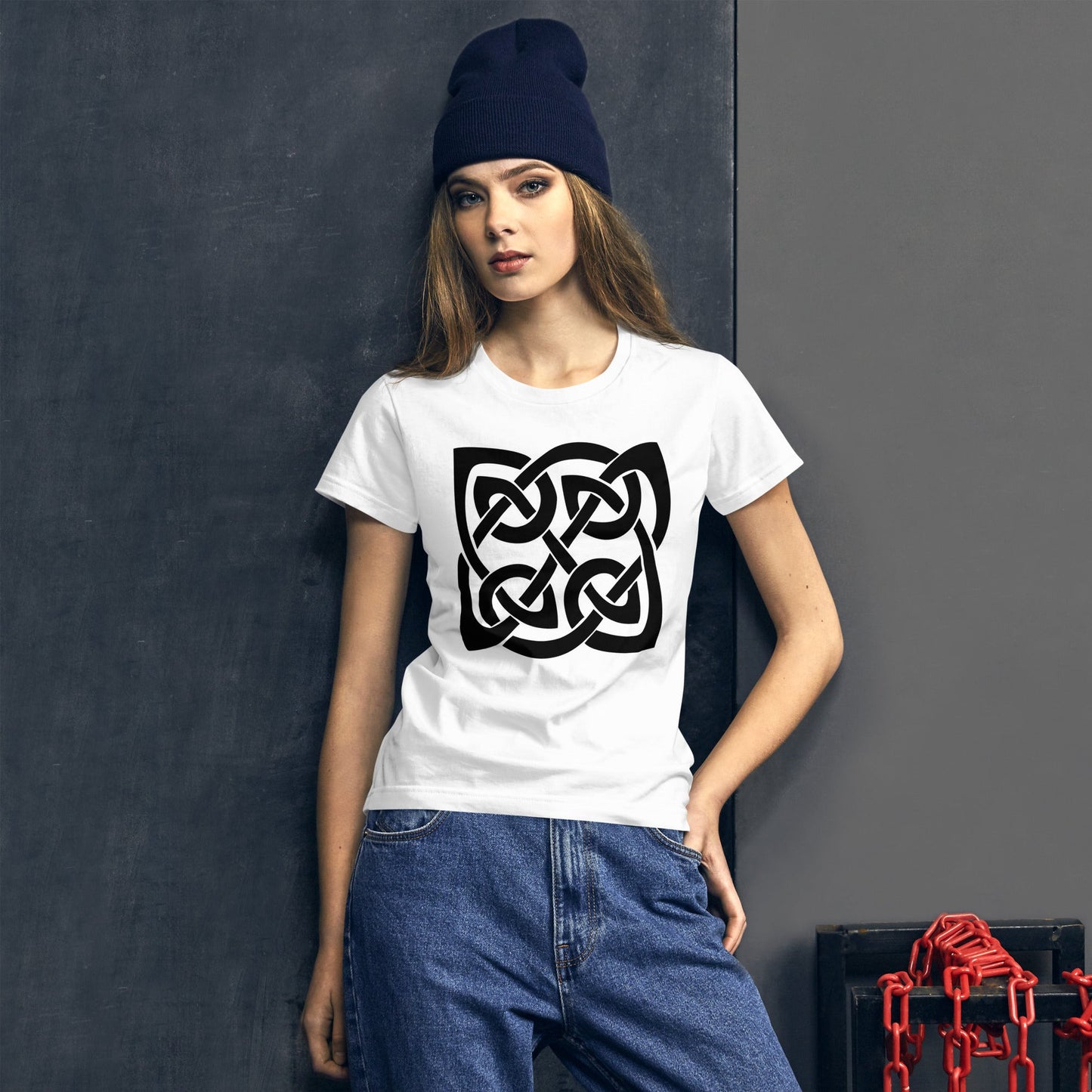 Front Celtic Knot Women's Short Sleeve T-shirt Plus Size up to 2XL Tshirt #MzKittyz #NikkiDKatArt