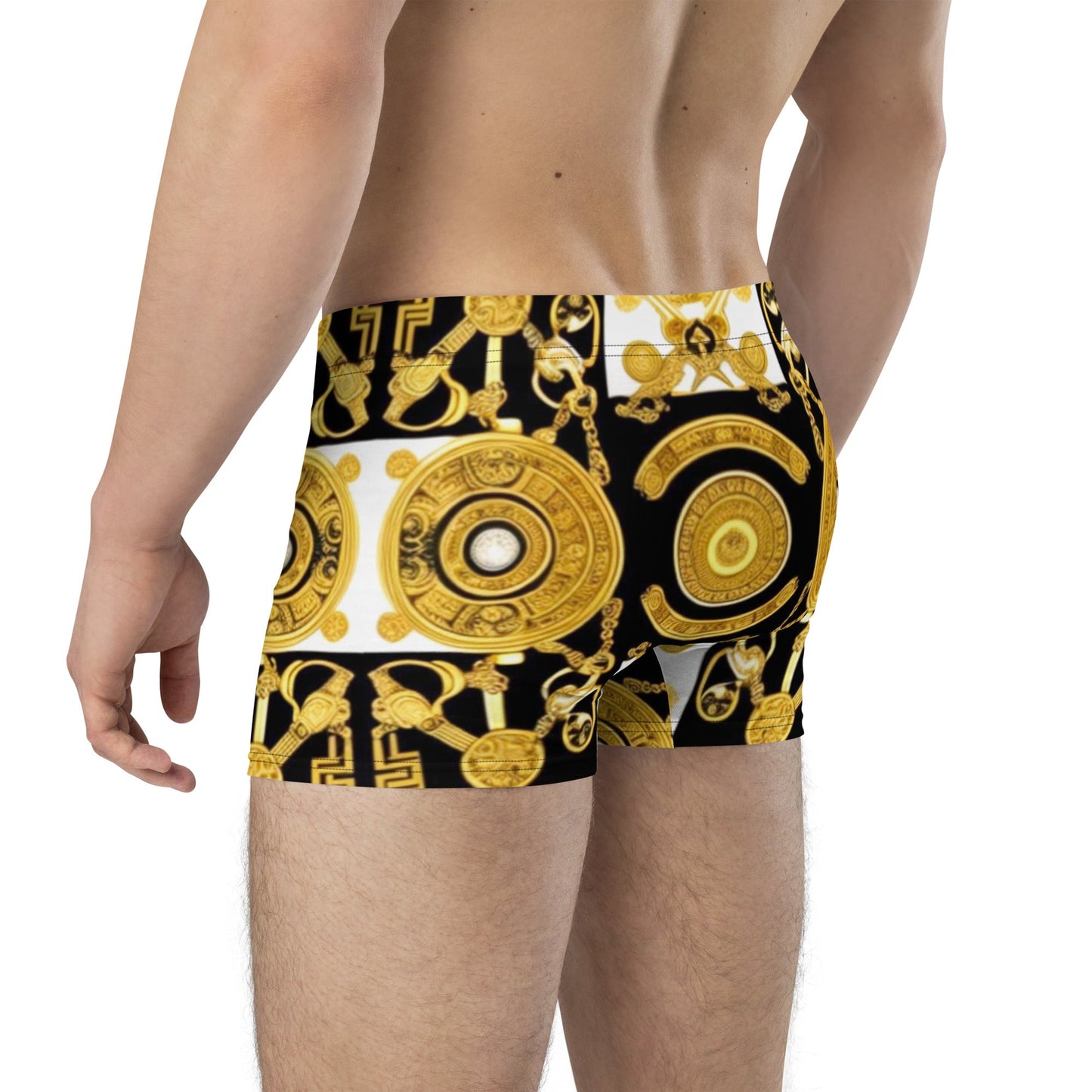 Front Gold & Black Coin Signature Boxer Briefs Briefs #MzKittyz #NikkiDKatArt