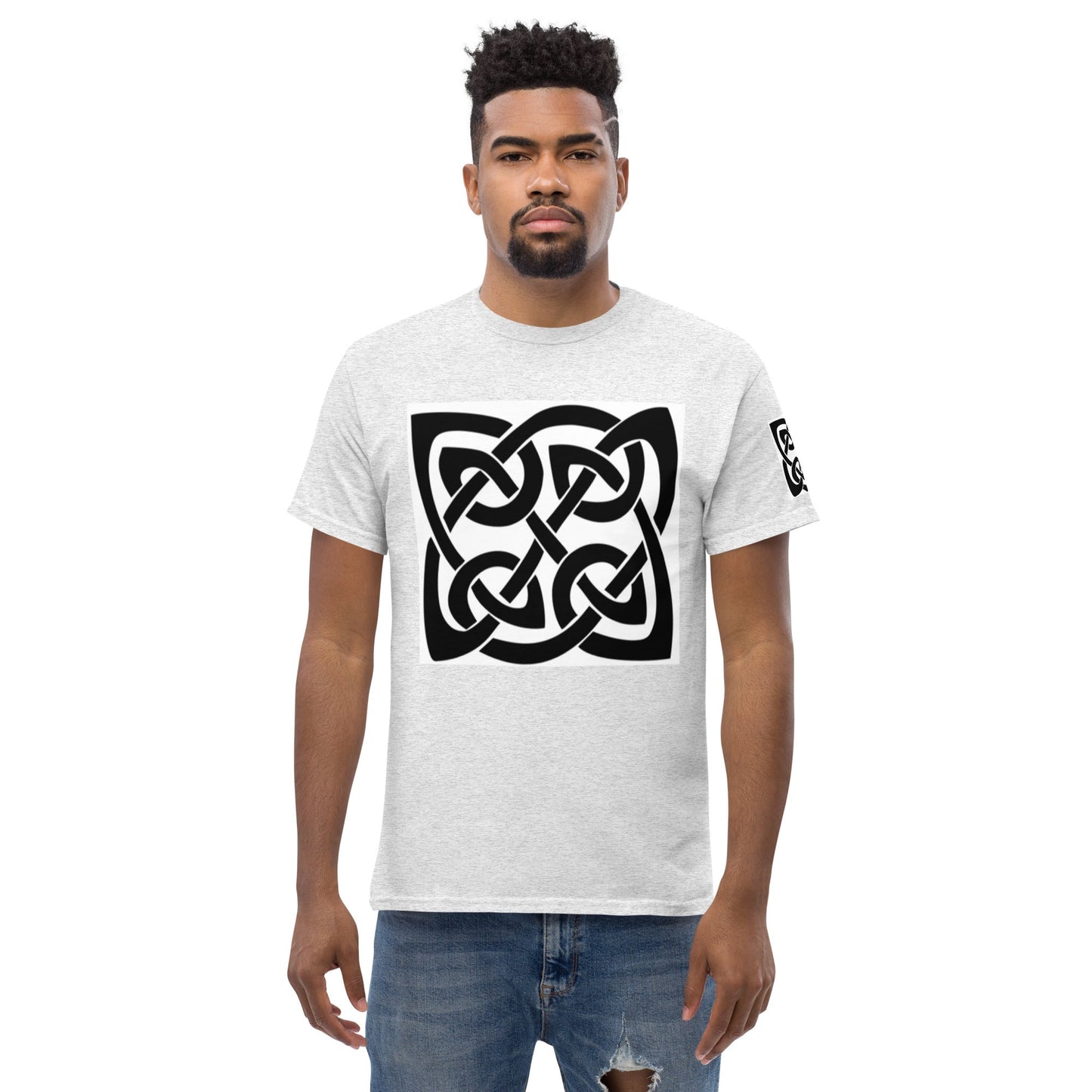 Front Celtic Knot Men's Classic White Tee t-shirt #MzKittyz #NikkiDKatArt