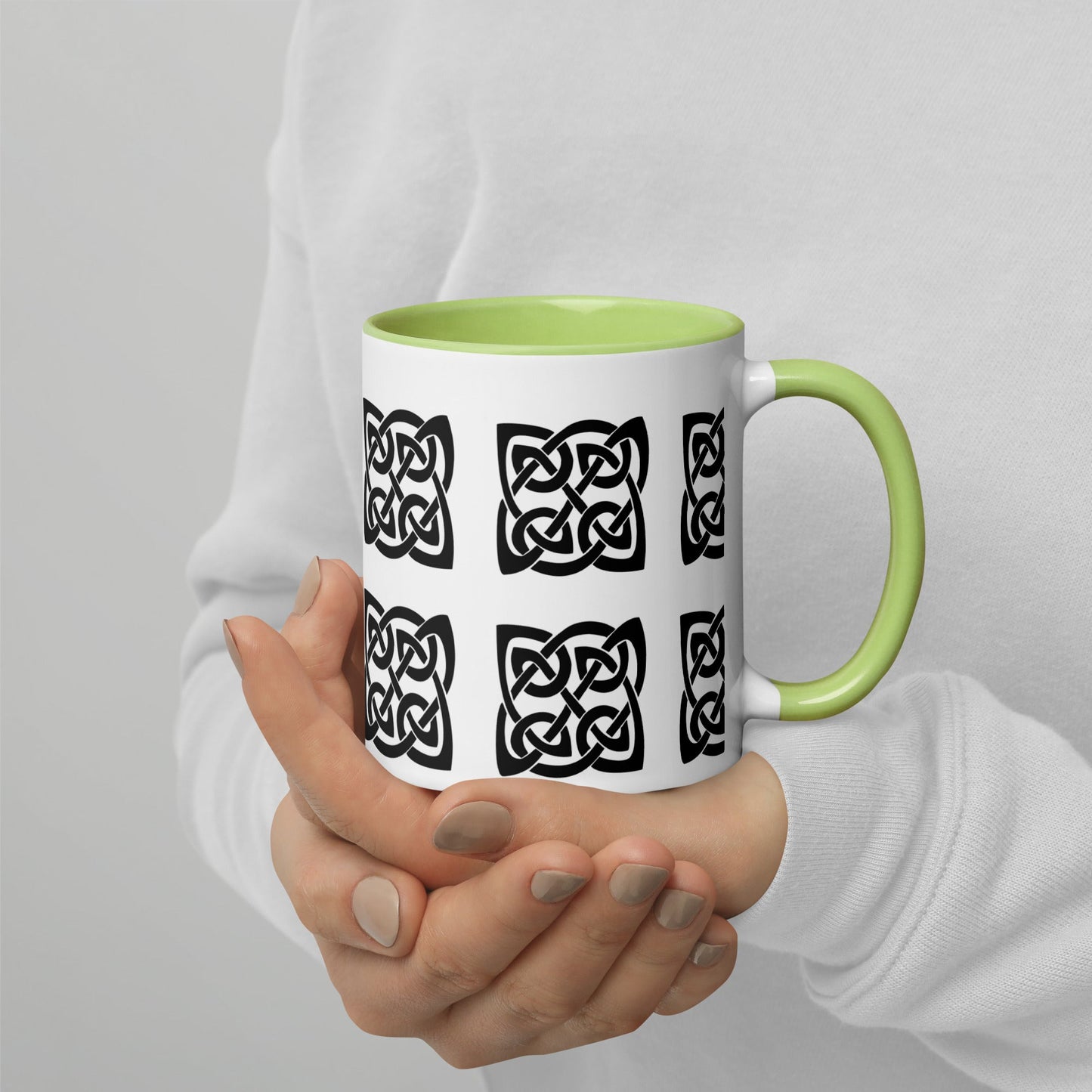 Front Celtic Knot Mug with Color Inside #MzKittyz #NikkiDKatArt