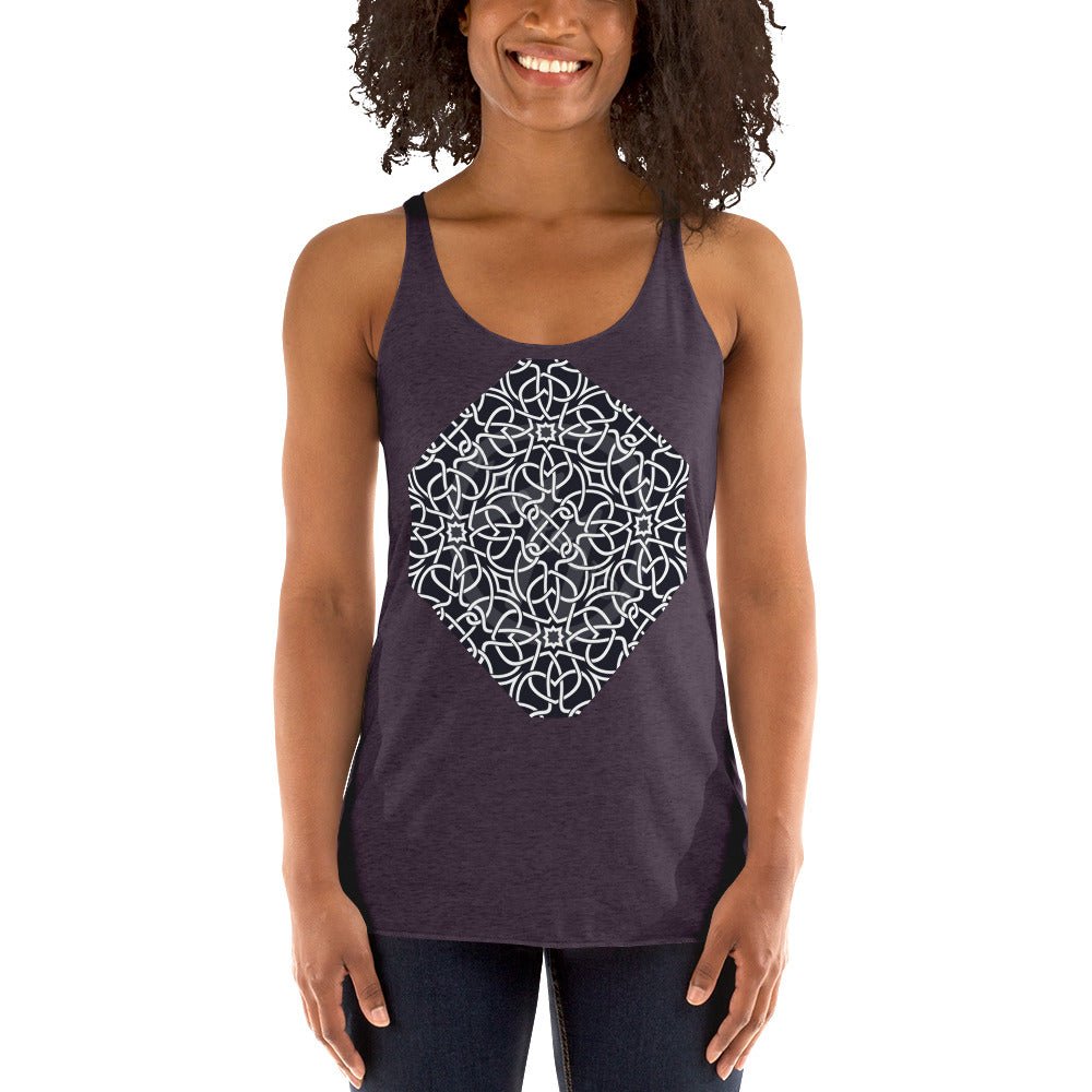 Front Venetian Lace Women's Racerback Tank #MzKittyz #NikkiDKatArt