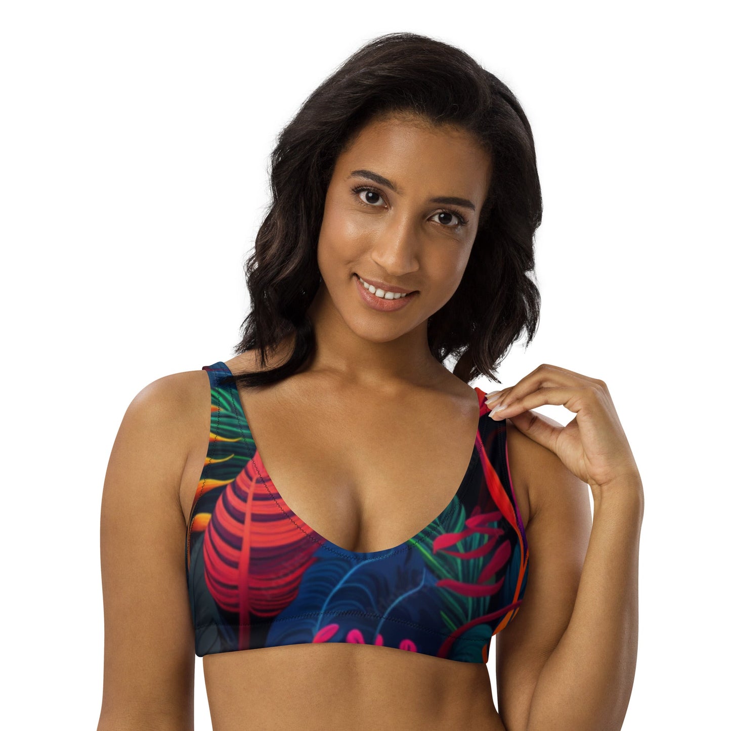 Front Nx Jungle Recycled padded bikini top #MzKittyz #NikkiDKatArt