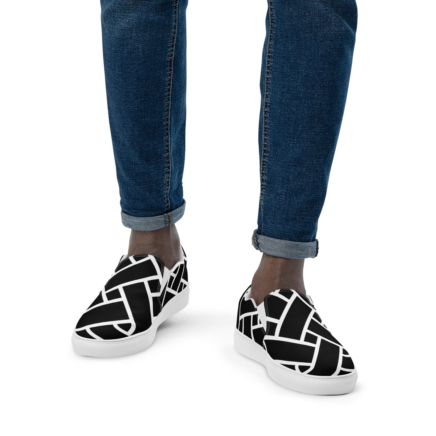 Front Celtic Men’s slip-on canvas shoes Slip On Canvas Shoes #MzKittyz #NikkiDKatArt