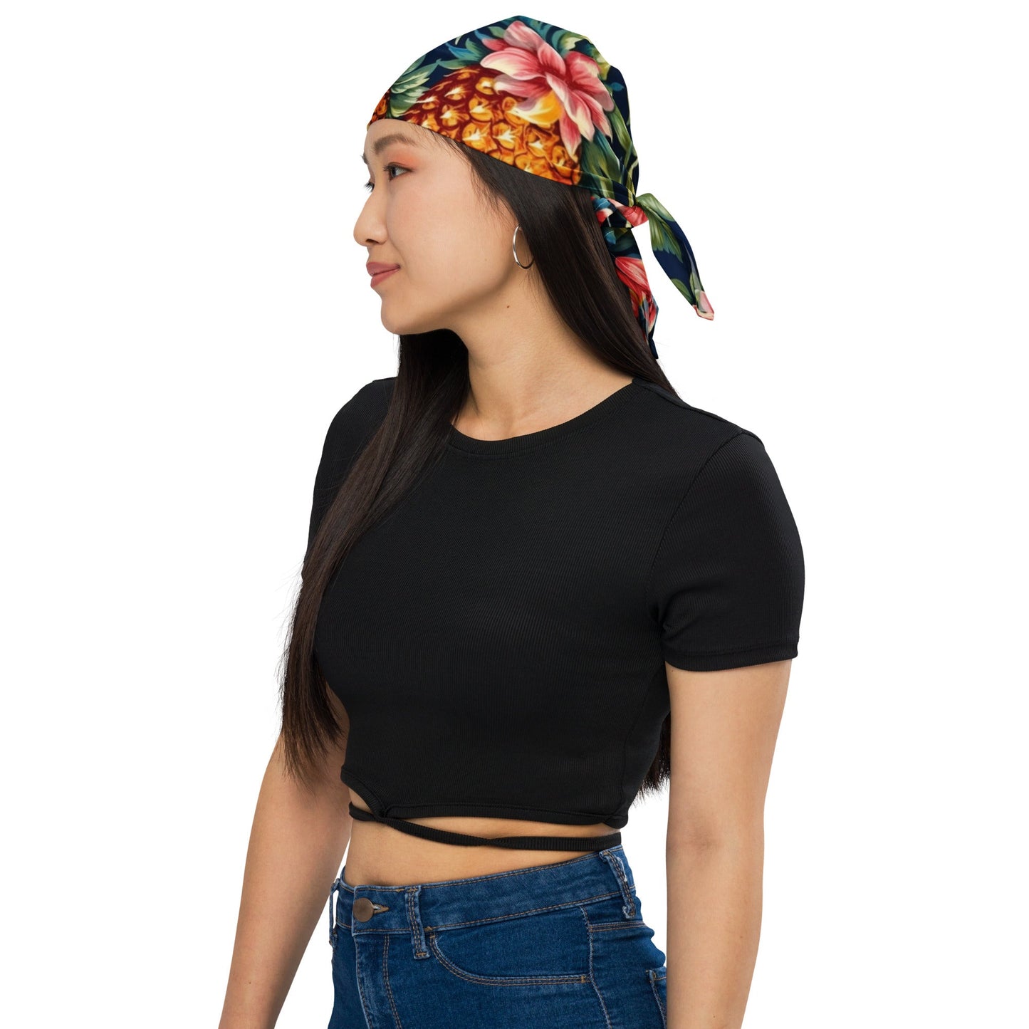 Front Pineapple Pop Life All-over print Bandana bandana #MzKittyz #NikkiDKatArt