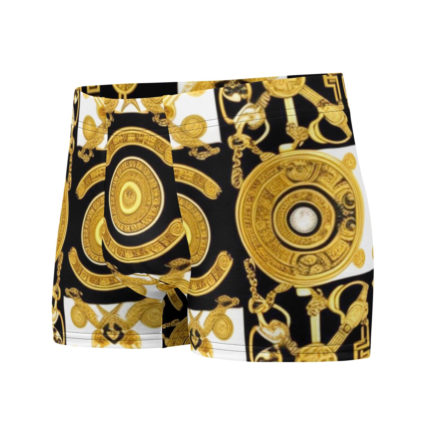 Front Gold & Black Coin Signature Boxer Briefs Briefs #MzKittyz #NikkiDKatArt