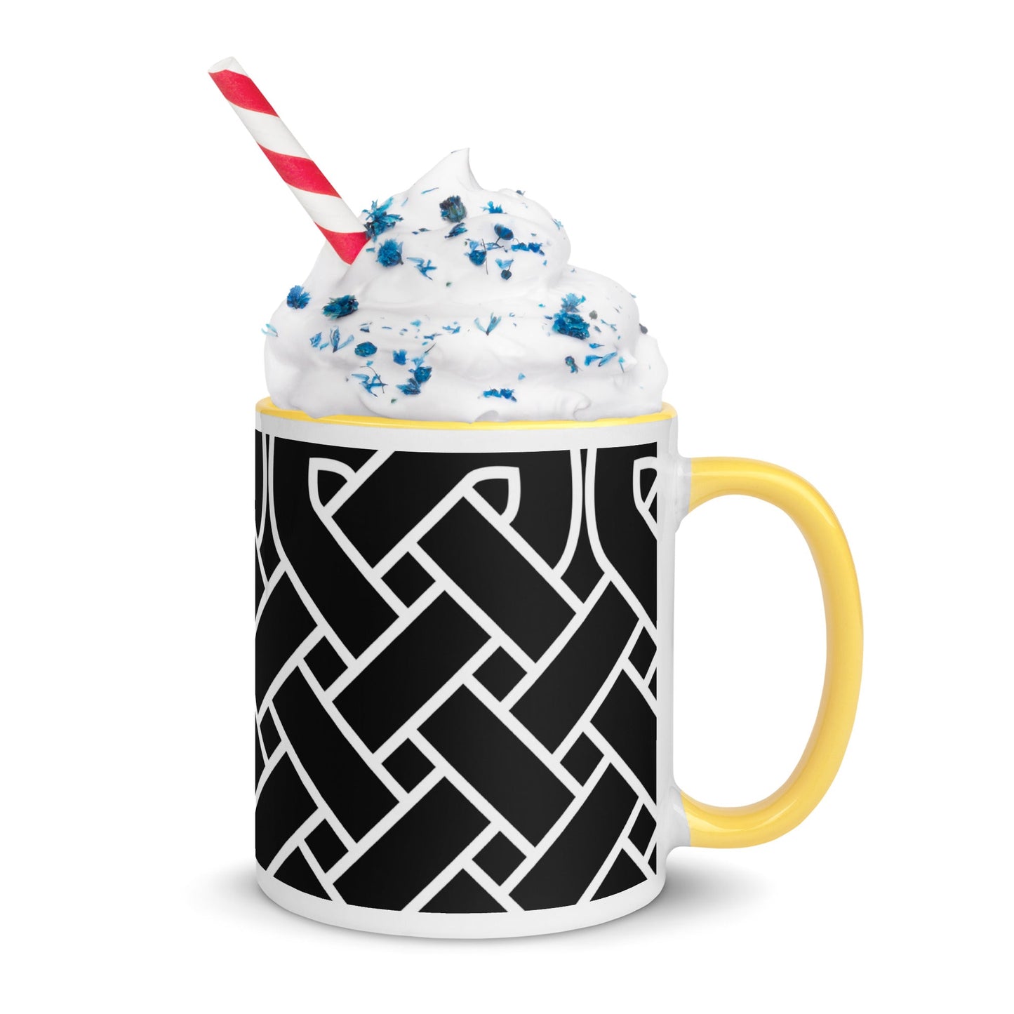 Front Celtic Weave Mug with Color Inside Mugs #MzKittyz #NikkiDKatArt