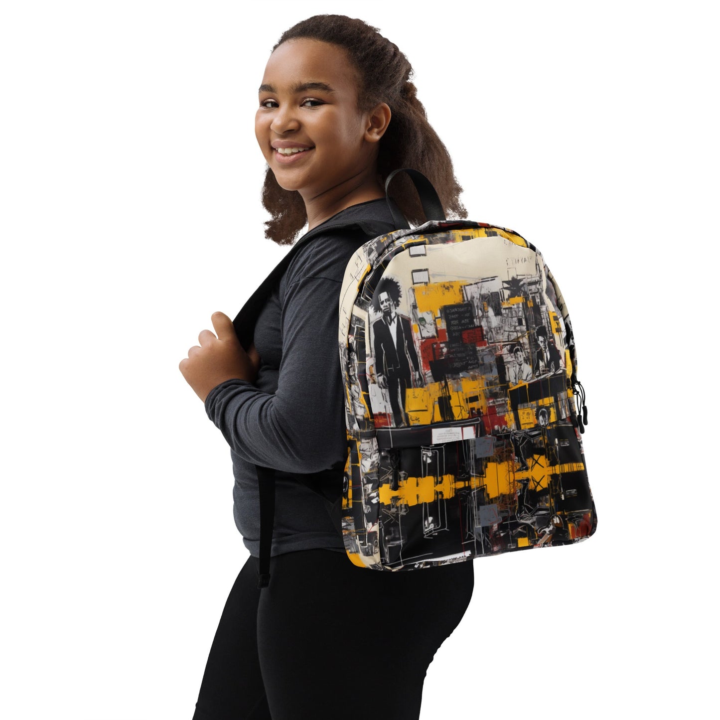 Front Basquiatz N.Y. Band - Pop Life Medium Backpack Medium #MzKittyz #NikkiDKatArt
