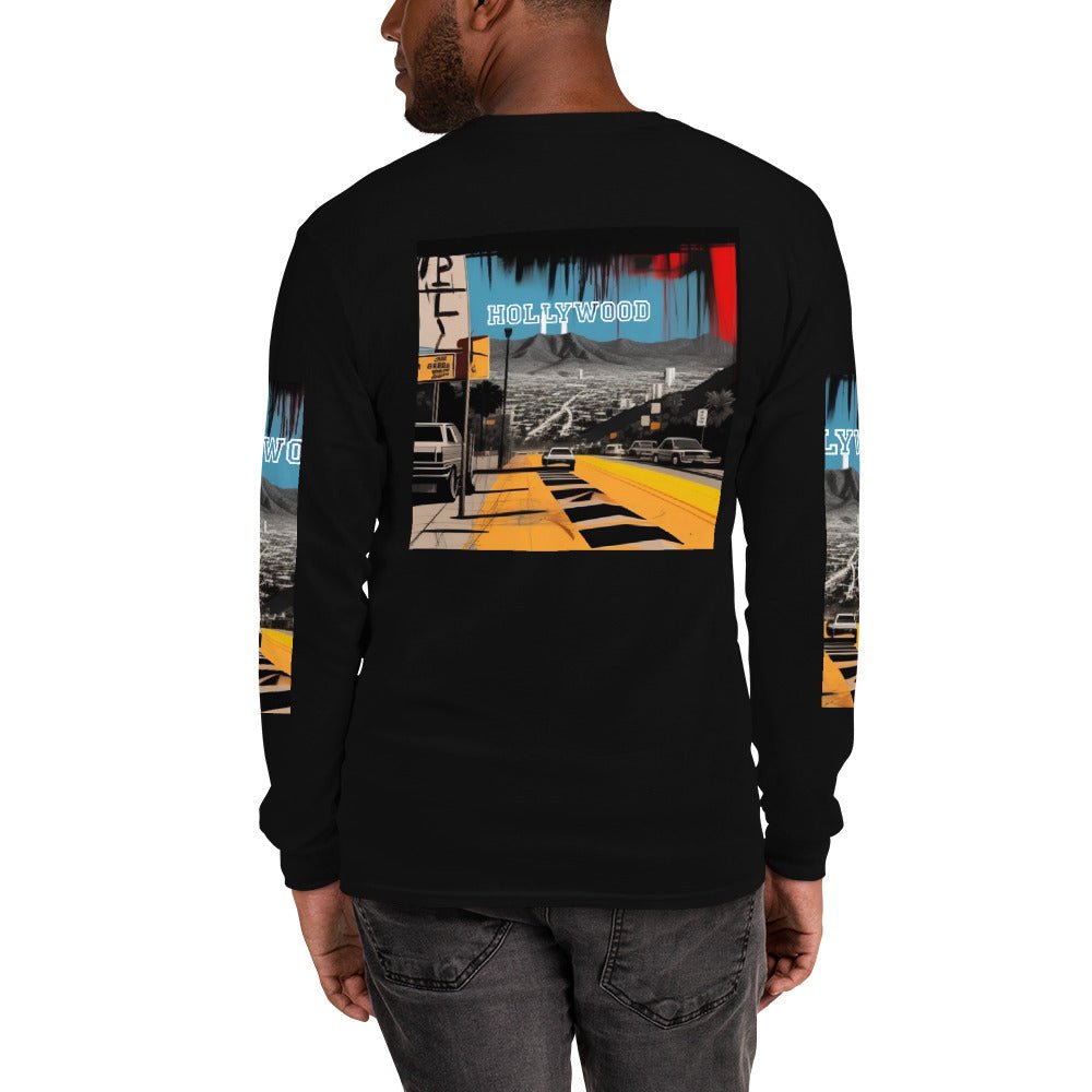 Front Basquiat Hollywood Pop Life Unisex Long Sleeve Shirt Tshirt, LongSleeve #MzKittyz #NikkiDKatArt