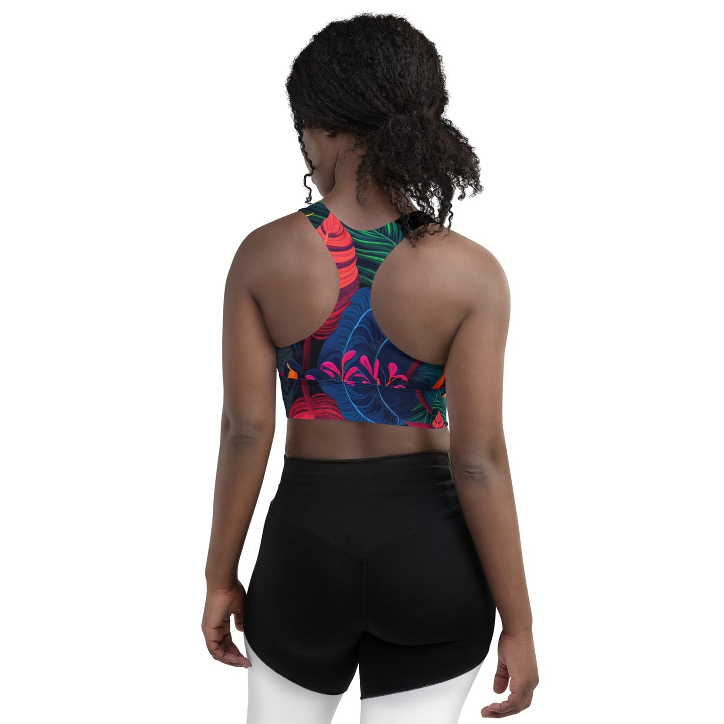 Front Nx Jungle Longline sports bra #MzKittyz #NikkiDKatArt