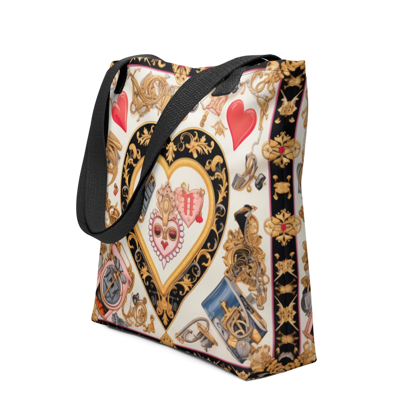 Front Heart Scarf Signature Tote bag Tote #MzKittyz #NikkiDKatArt