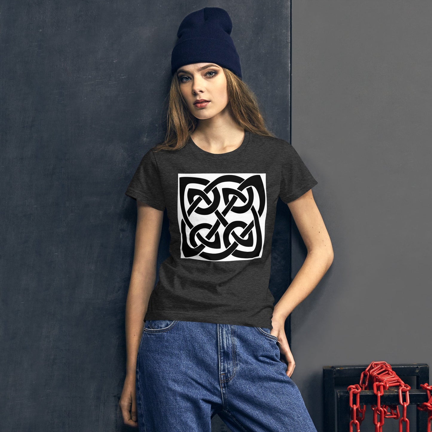 Front Celtic Knot Women's Short Sleeve T-shirt Plus Size up to 2XL Tshirt #MzKittyz #NikkiDKatArt