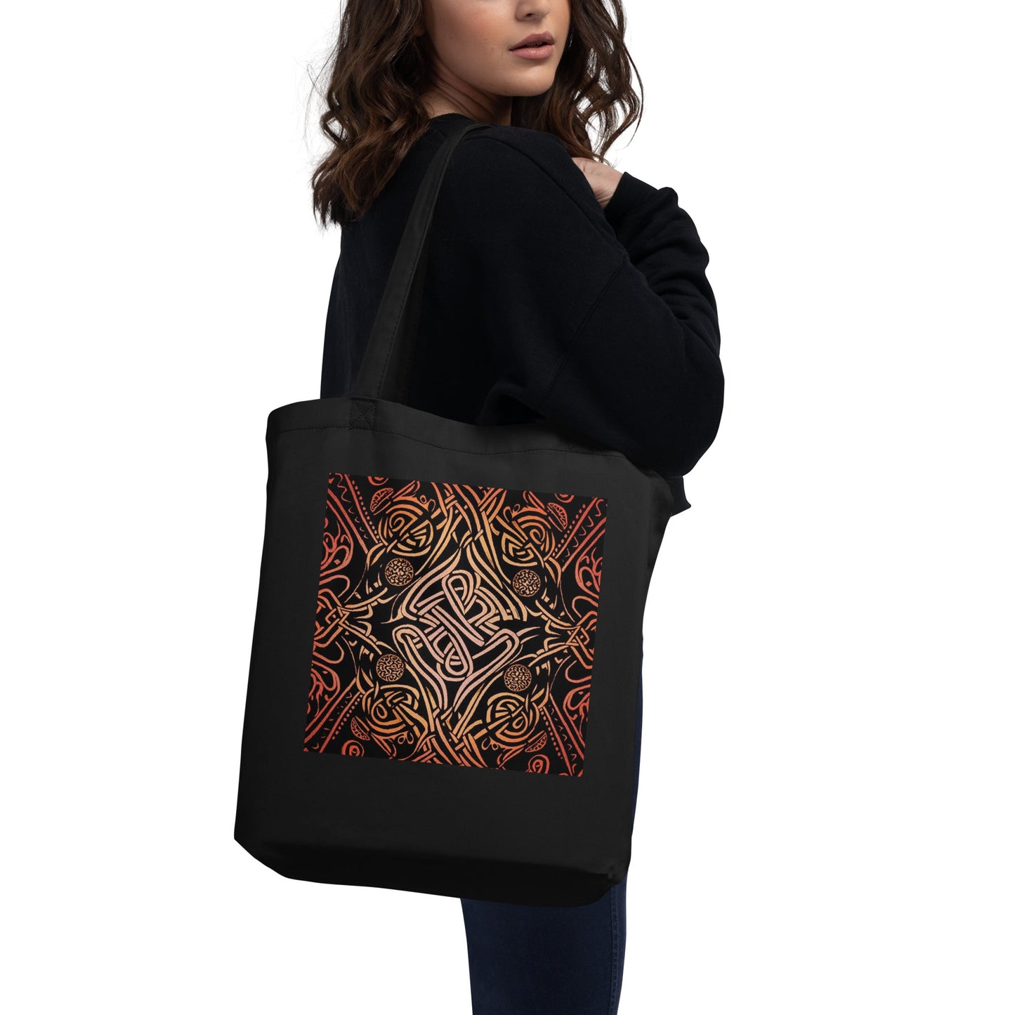 Front Celtic Sunrise Eco Tote Bag Tote Bag #MzKittyz #NikkiDKatArt