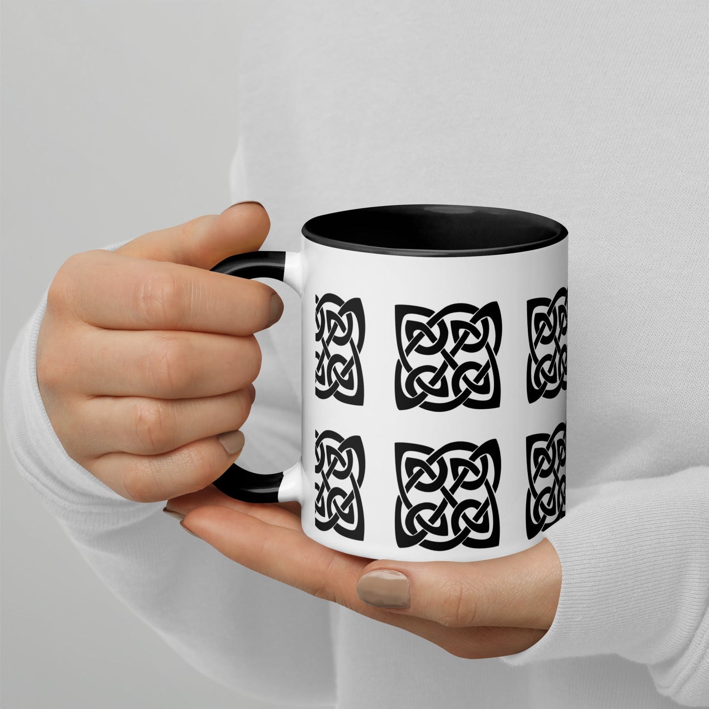 Front Celtic Knot Mug with Color Inside #MzKittyz #NikkiDKatArt