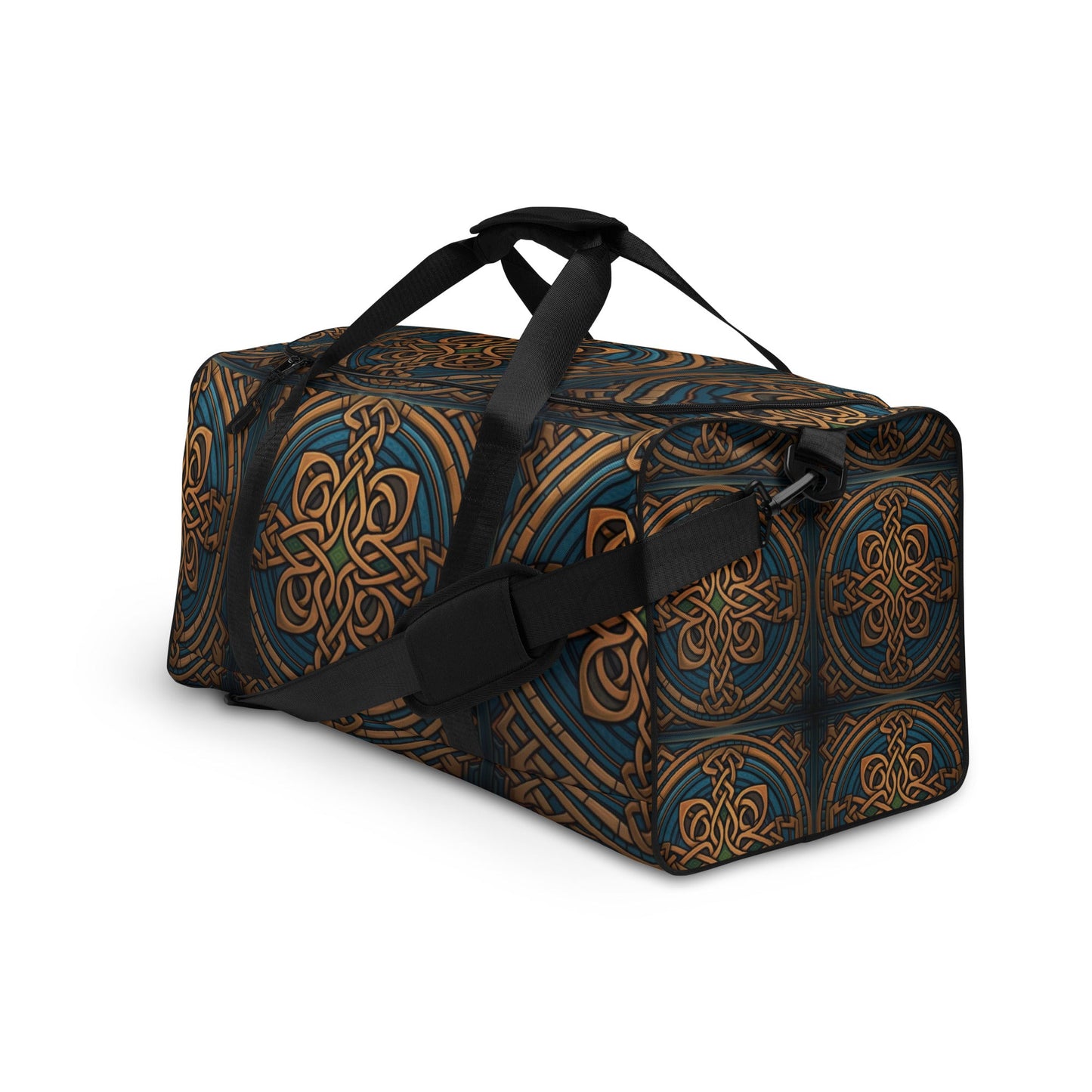 Front Celtic Deep Duffel Bag Duffle #MzKittyz #NikkiDKatArt