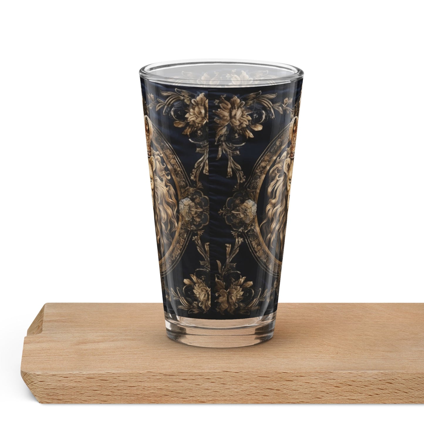 Front Leo the Lion Shaker pint glass Glass #MzKittyz #NikkiDKatArt