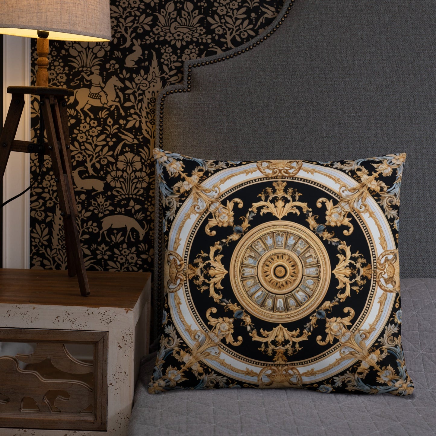Front Nautical Scarf Design Basic Pillow #MzKittyz #NikkiDKatArt