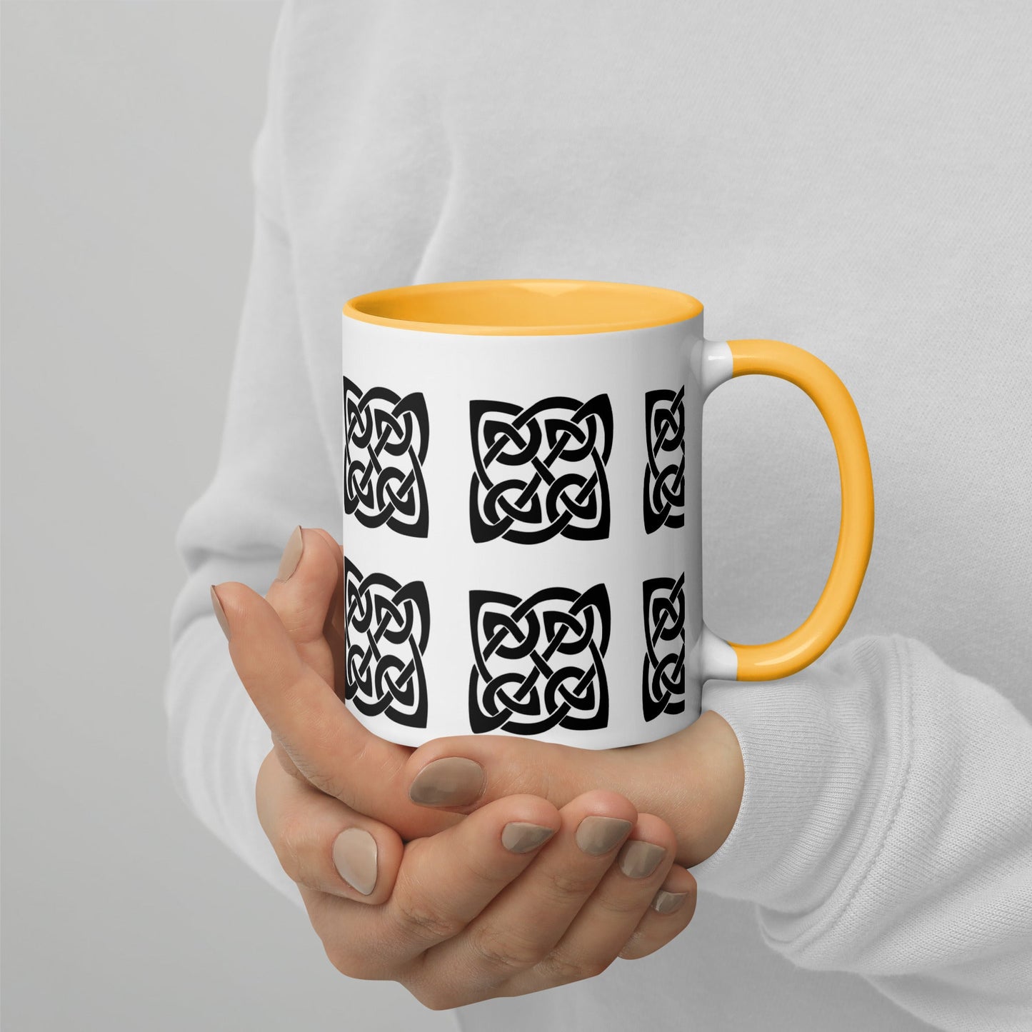 Front Celtic Knot Mug with Color Inside #MzKittyz #NikkiDKatArt