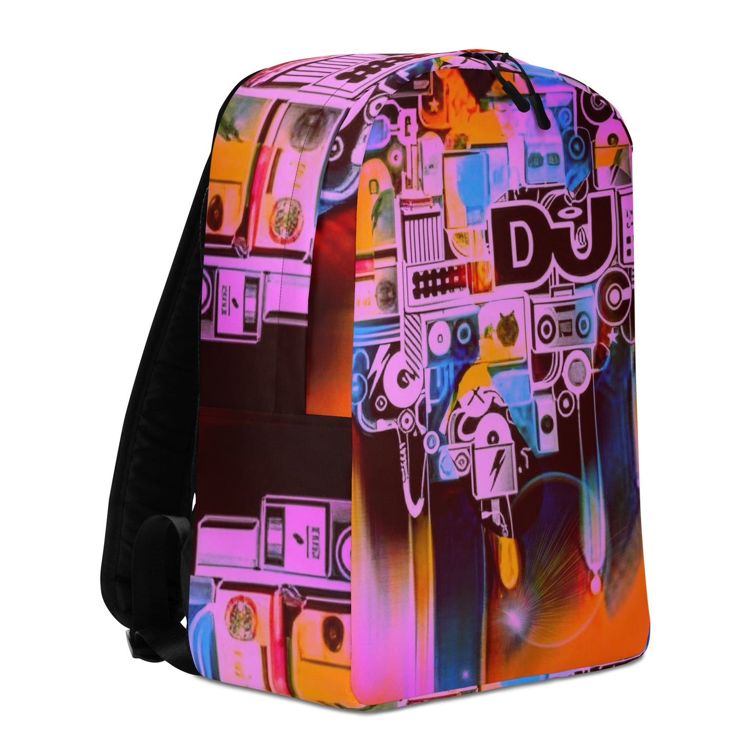 Front Dj Pop Life Minimalist Backpack Minimalist #MzKittyz #NikkiDKatArt