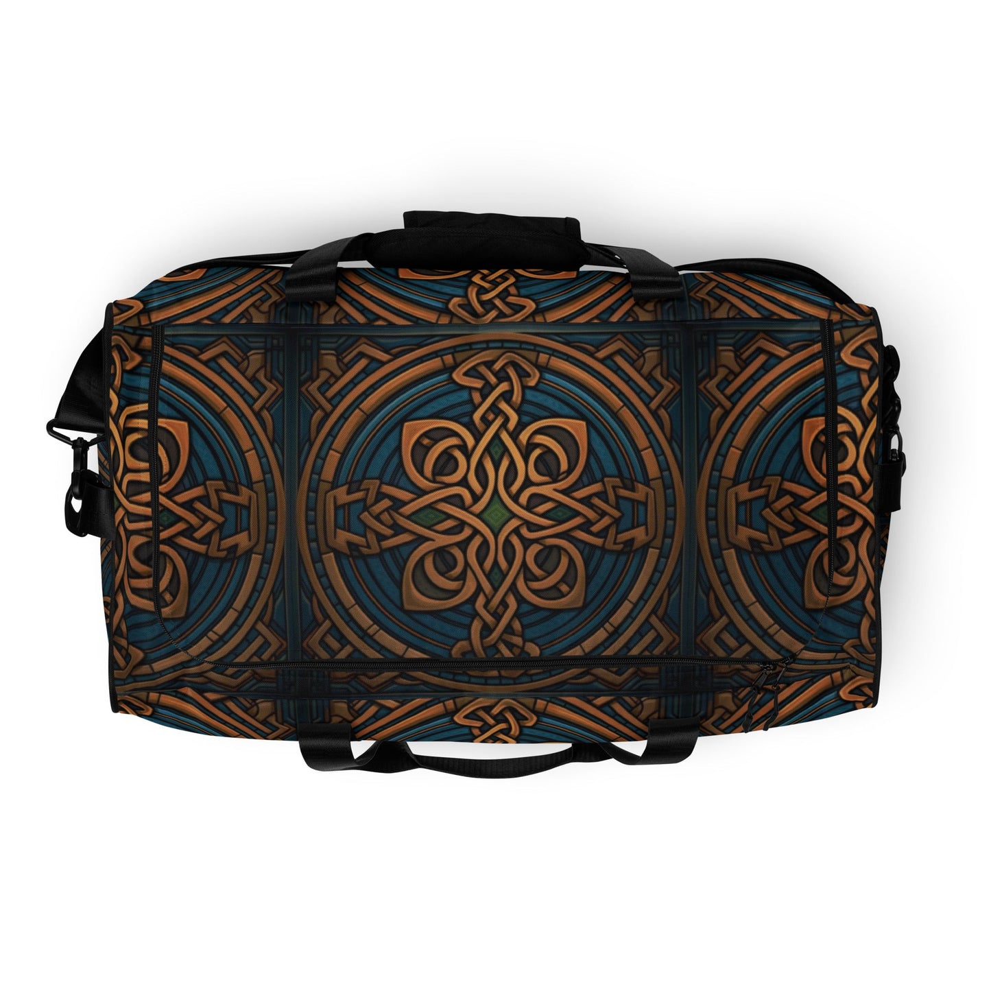 Front Celtic Deep Duffel Bag Duffle #MzKittyz #NikkiDKatArt