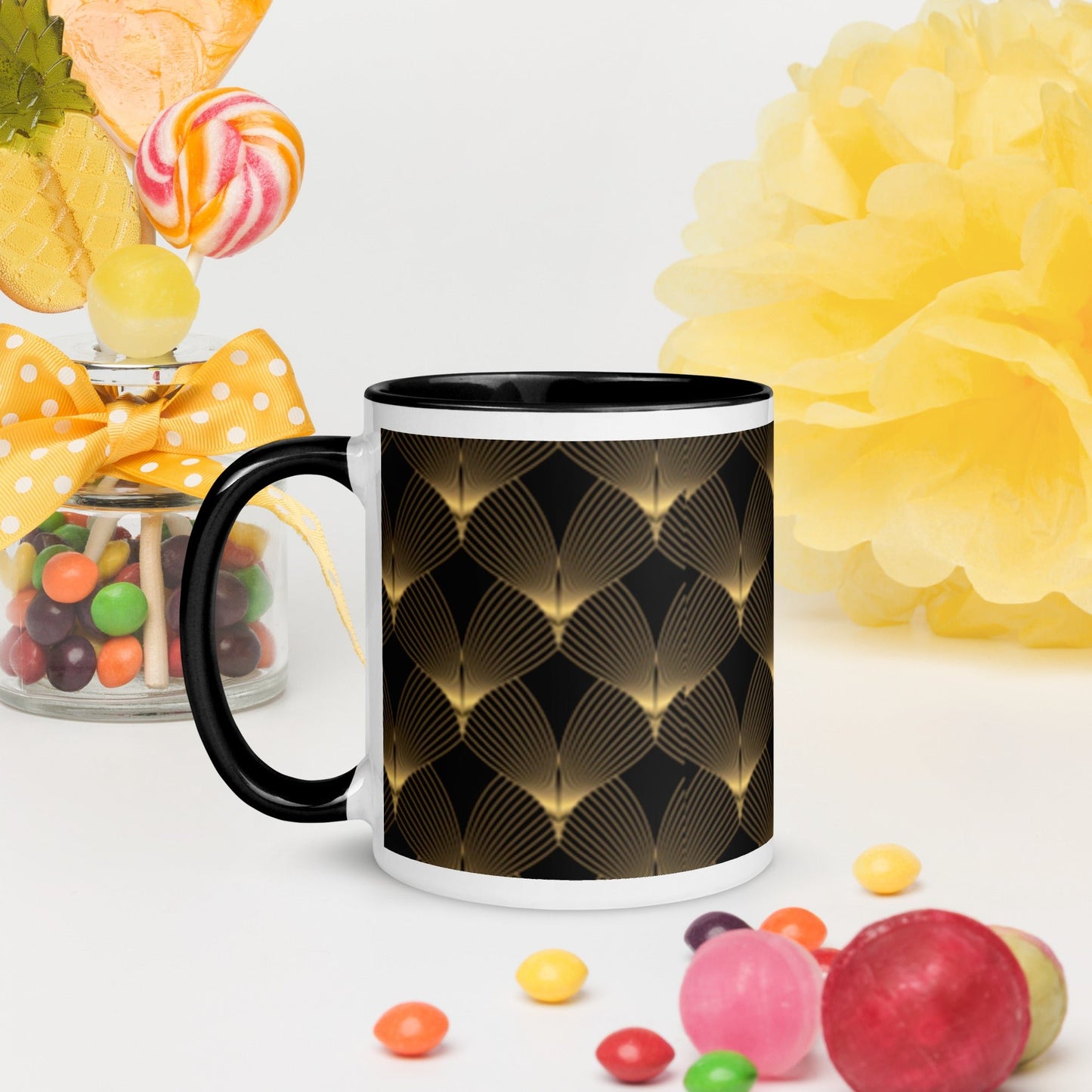 Front Deco Art Signature Mug with Color Inside #MzKittyz #NikkiDKatArt