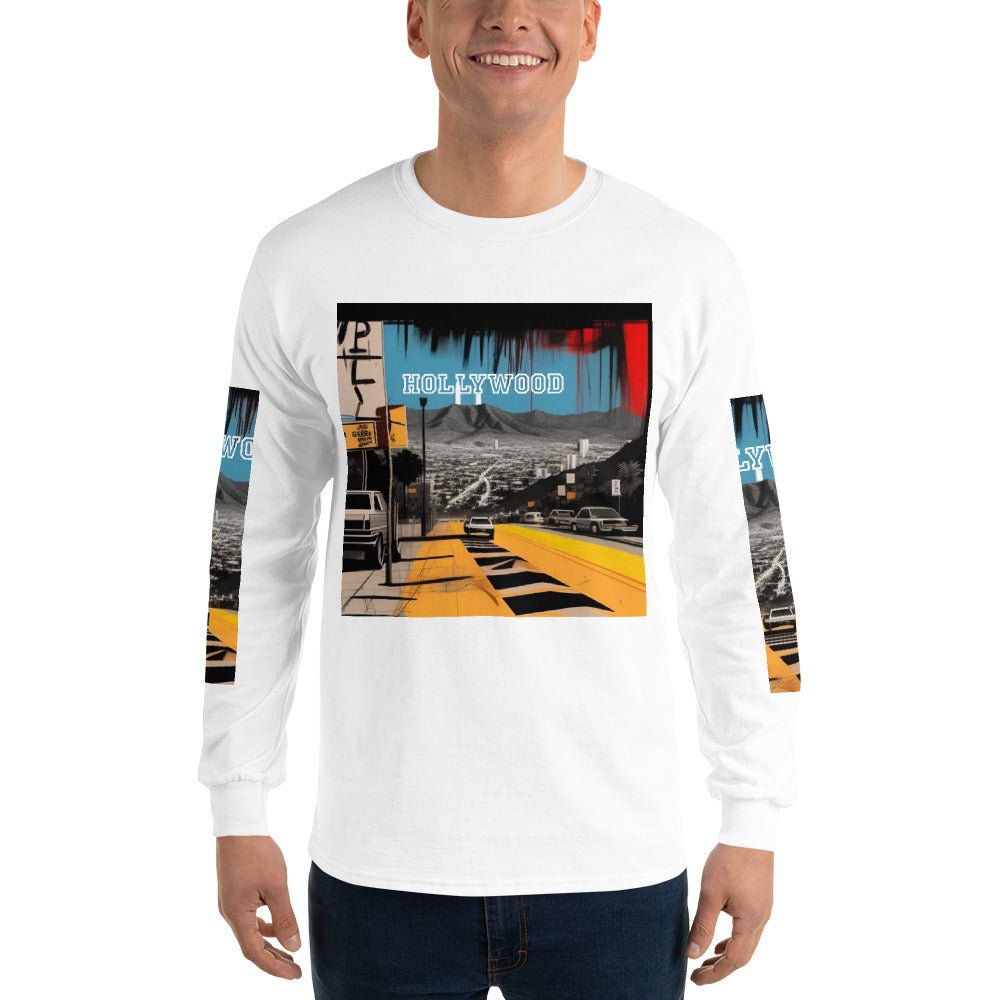 Front Basquiat Hollywood Pop Life Unisex Long Sleeve Shirt Tshirt, LongSleeve #MzKittyz #NikkiDKatArt