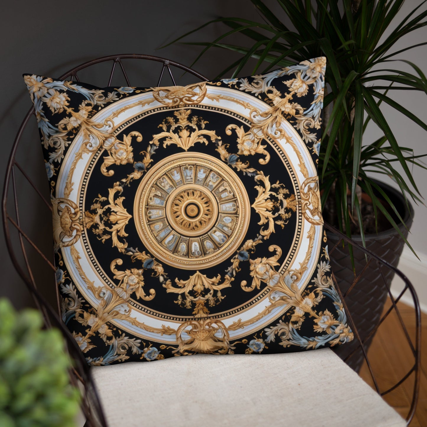 Front Nautical Scarf Design Basic Pillow #MzKittyz #NikkiDKatArt