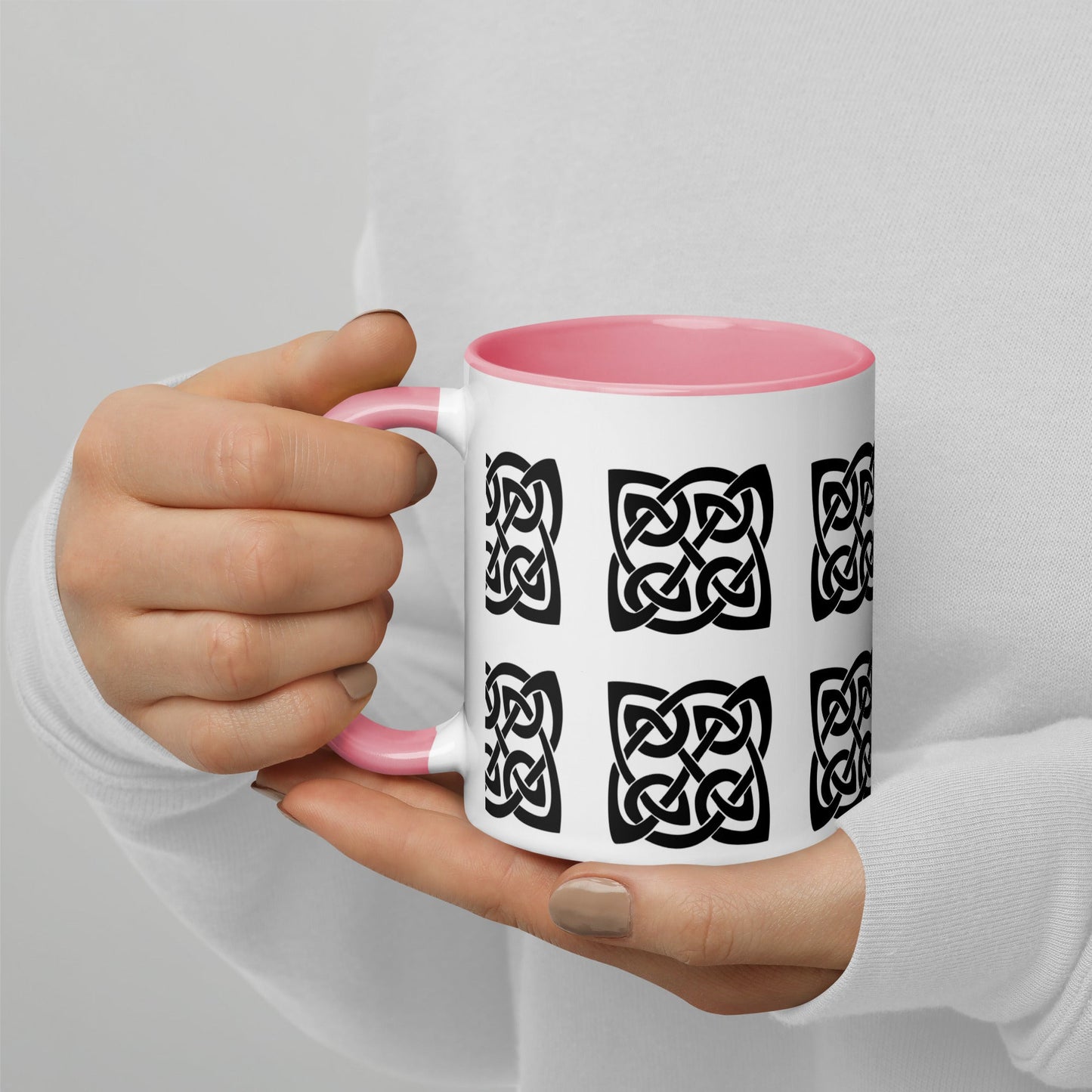 Front Celtic Knot Mug with Color Inside #MzKittyz #NikkiDKatArt