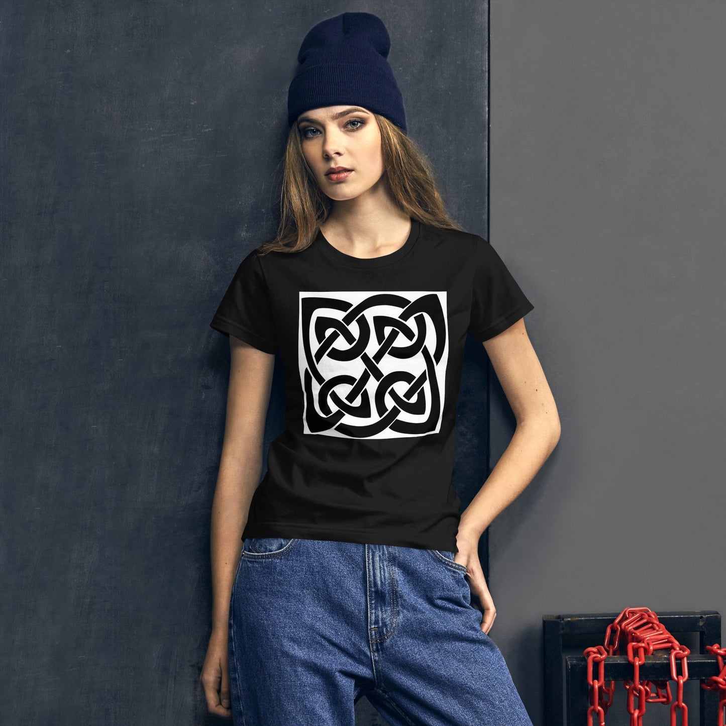 Front Celtic Knot Women's Short Sleeve T-shirt Plus Size up to 2XL Tshirt #MzKittyz #NikkiDKatArt