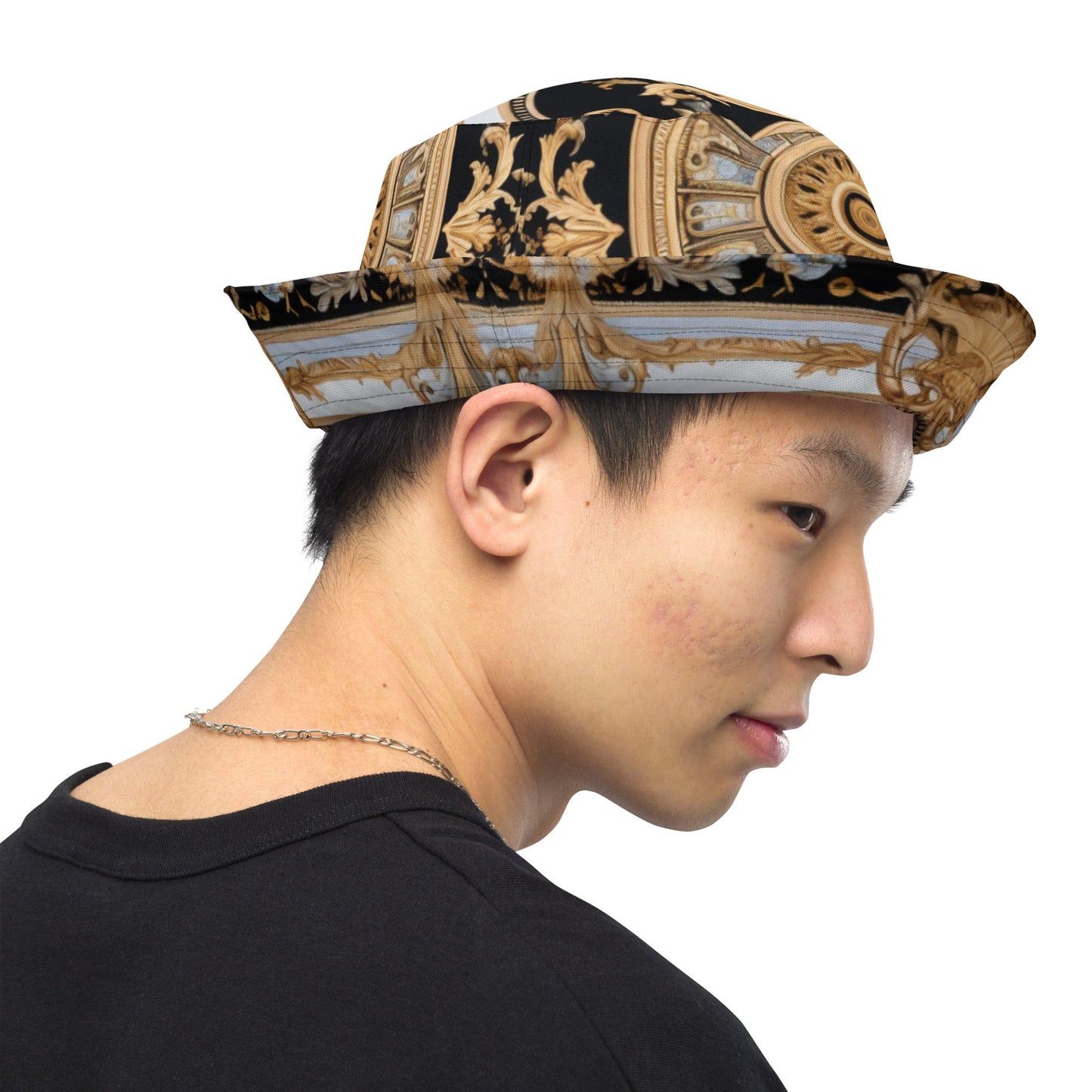 Front Signature Scarf Line Unisex Reversible bucket hat #MzKittyz #NikkiDKatArt