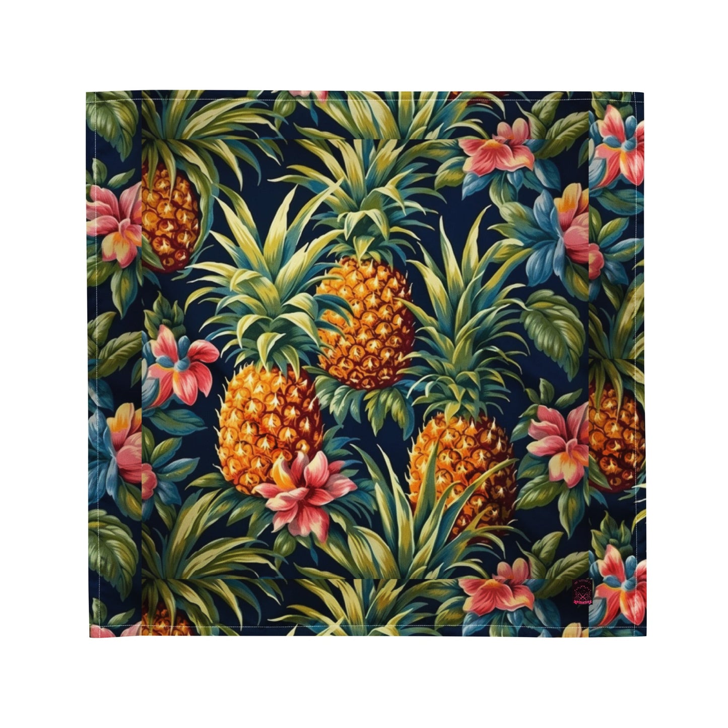 Front Pineapple Pop Life All-over print Bandana bandana #MzKittyz #NikkiDKatArt
