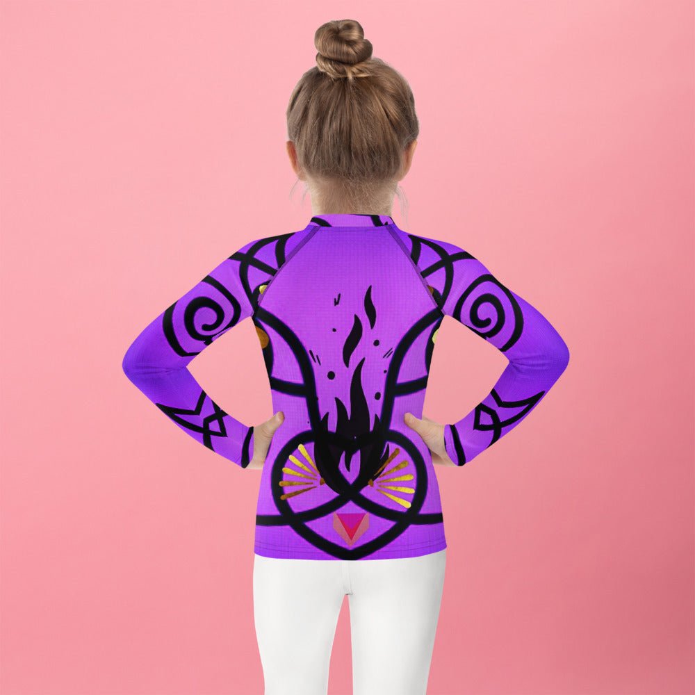 Front Pop Kat Kids Rash Guard #MzKittyz #NikkiDKatArt