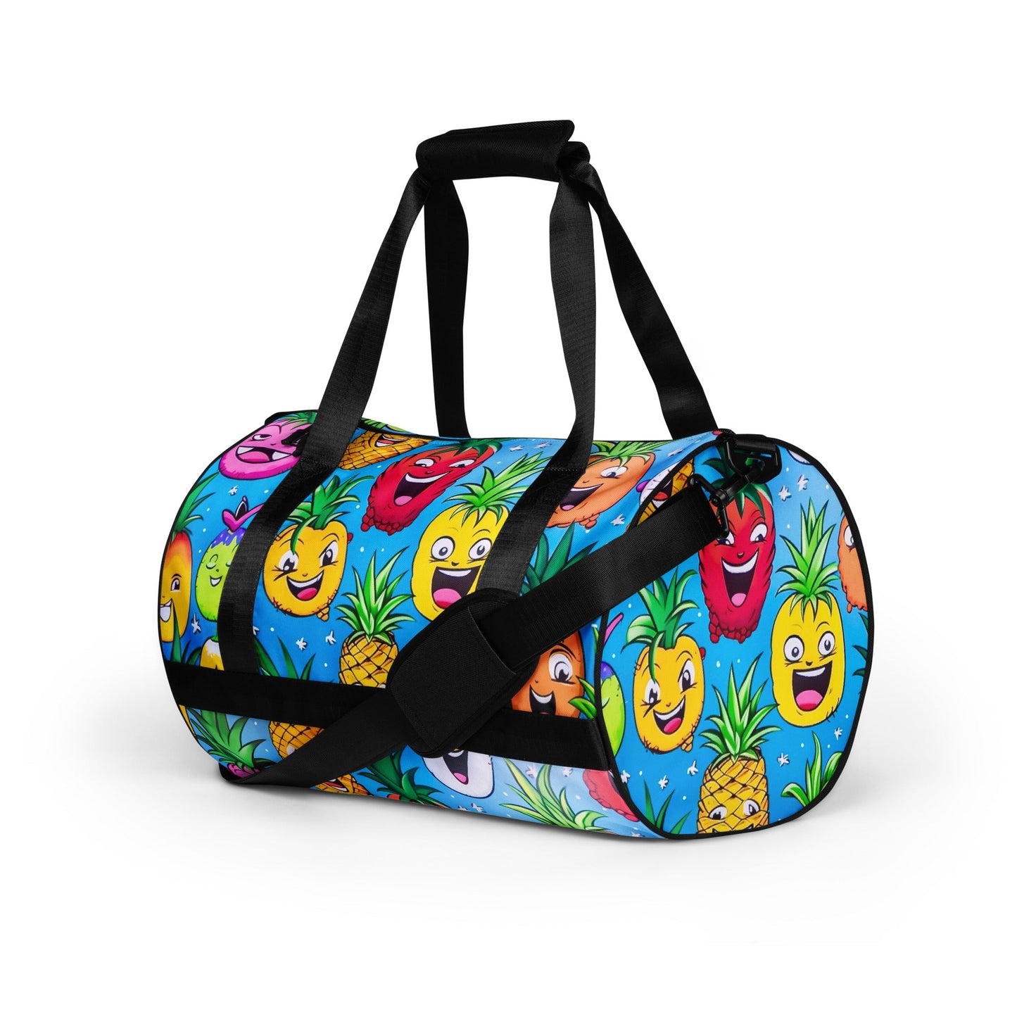 Front U So Funny Pineapple Pop Life Gym Bag All Over Print Gym Bag #MzKittyz #NikkiDKatArt